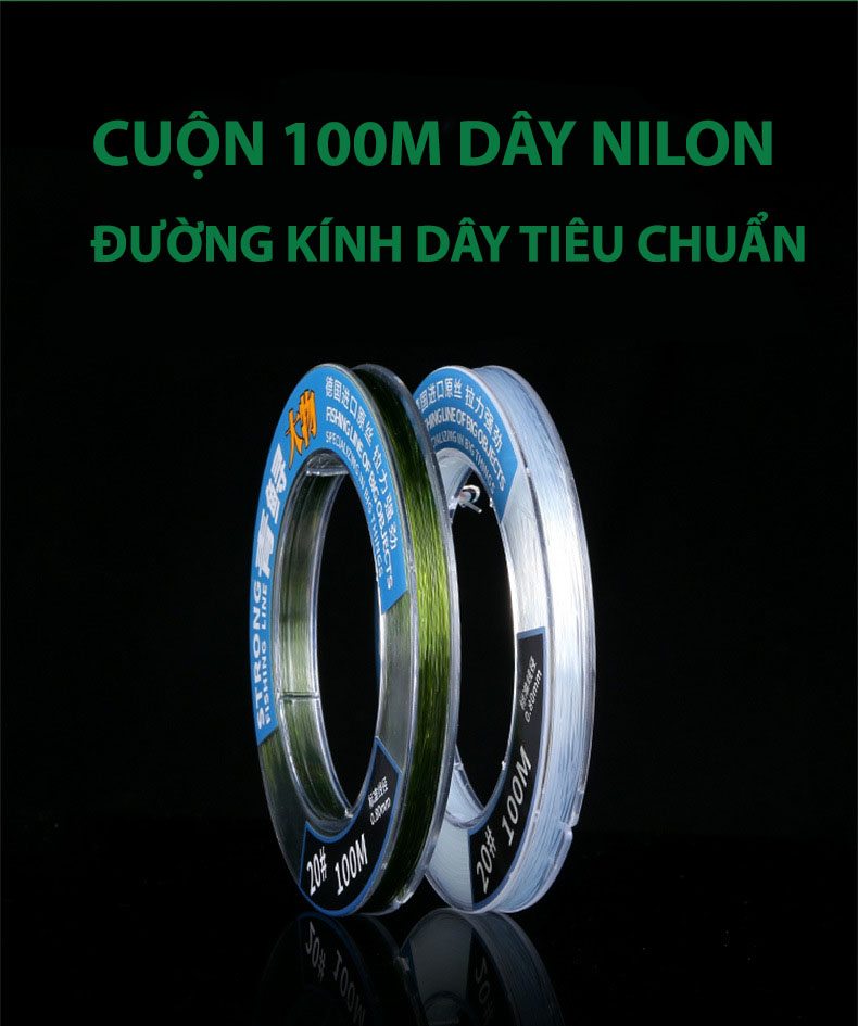 Dây Câu Nylon GERMAN Câu Cá Lớn Cuộn 100M_thumbnail_4