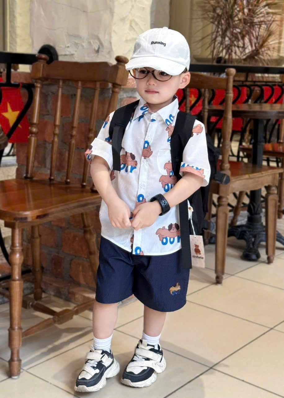 R72 BỘ SƠ MI NHIỀU CHÓ NẰM DÀI- A108.300