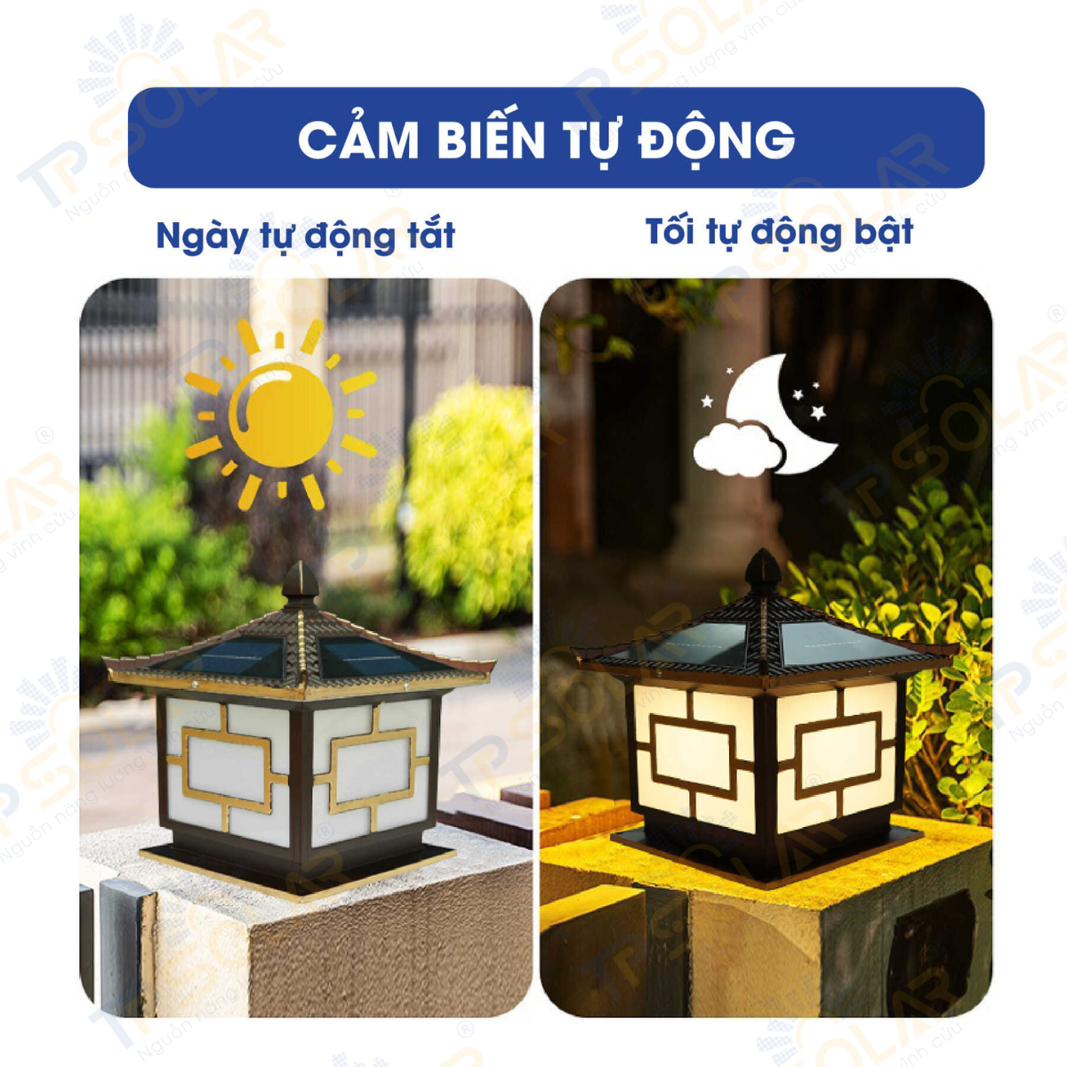 Đèn trụ cổng mái ngói nâng cấp năng lượng mặt trời (TP-TC25 / TP-TC30))_thumbnail_5