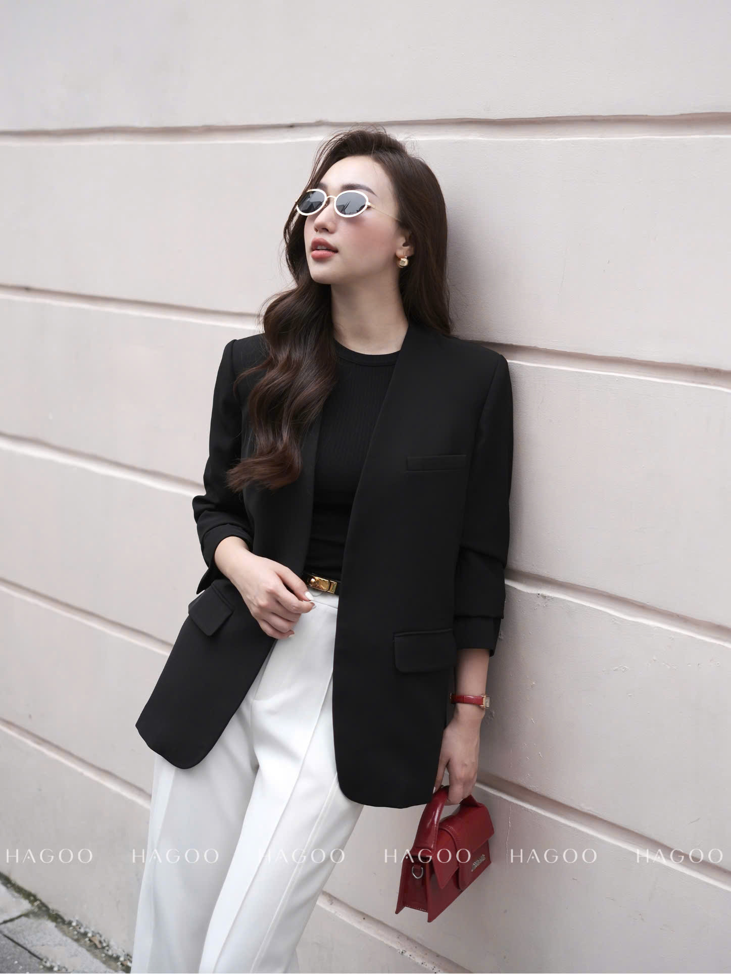 Áo Blazer không ve 4 màu HAGOO_thumbnail_2