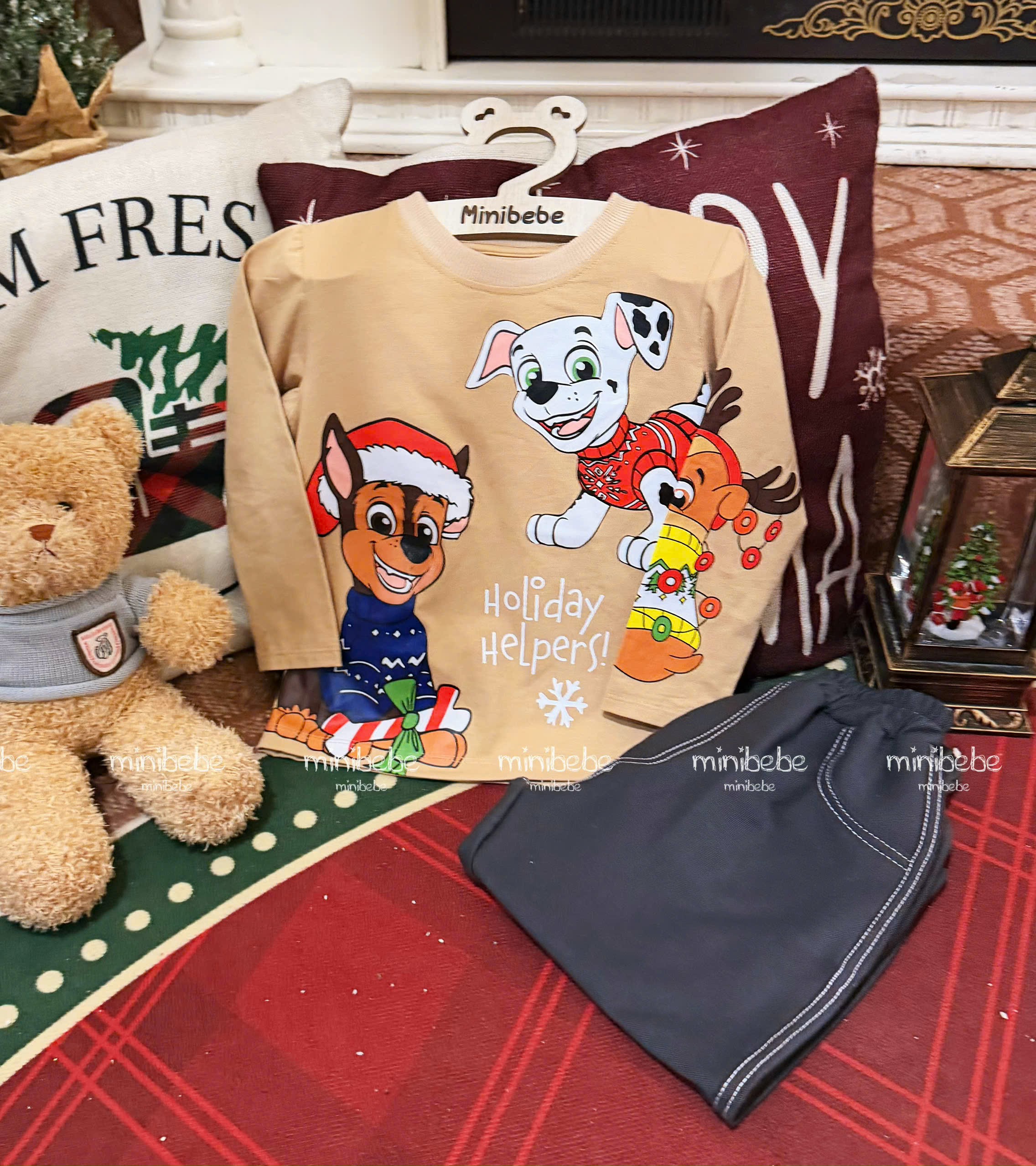 H83 BỘ DÀI ÁO NÂU CHÓ CỨU HỘ - A210.411