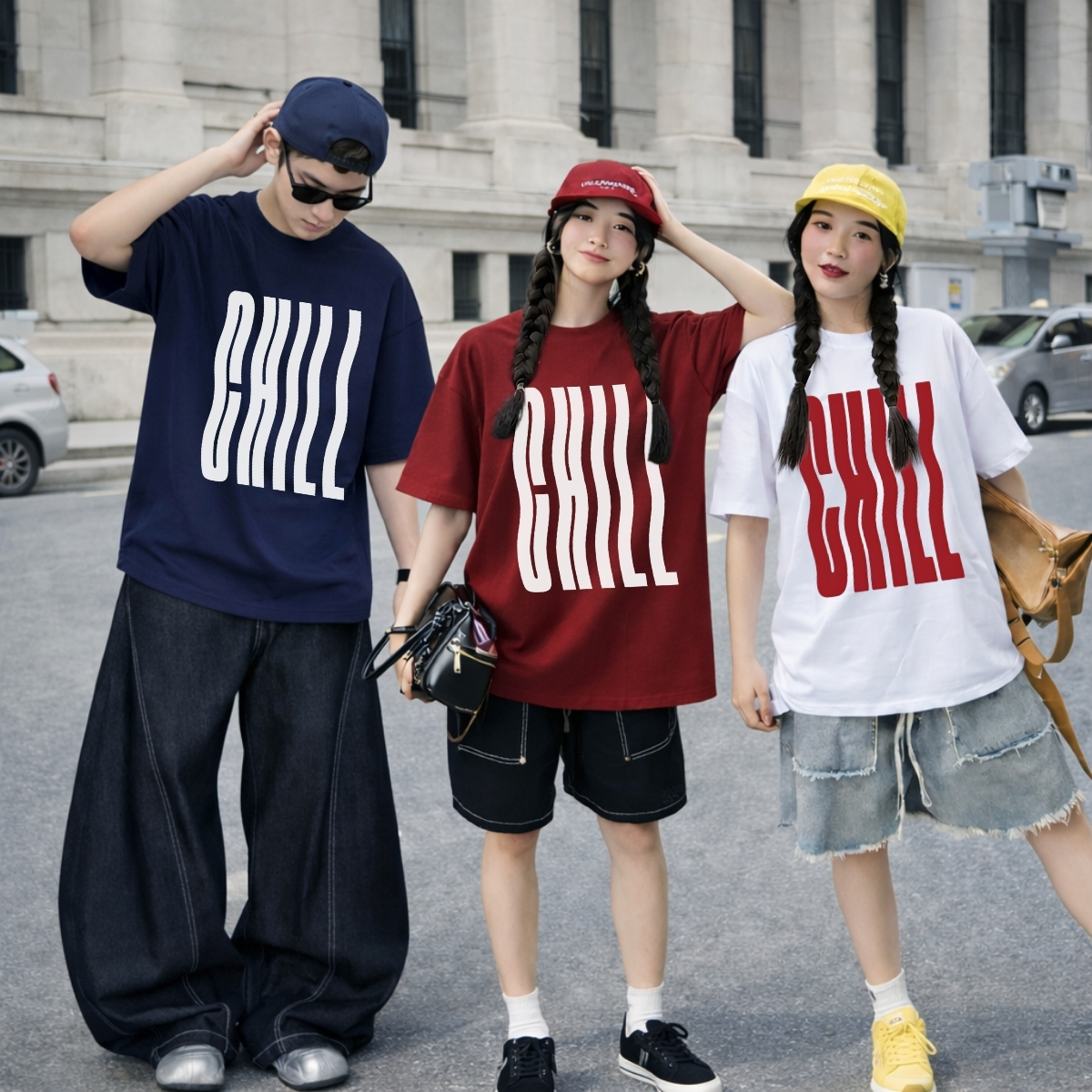 Áo thun unisex UX30-1180 chữ CHILL dáng oversized local brand WETEE