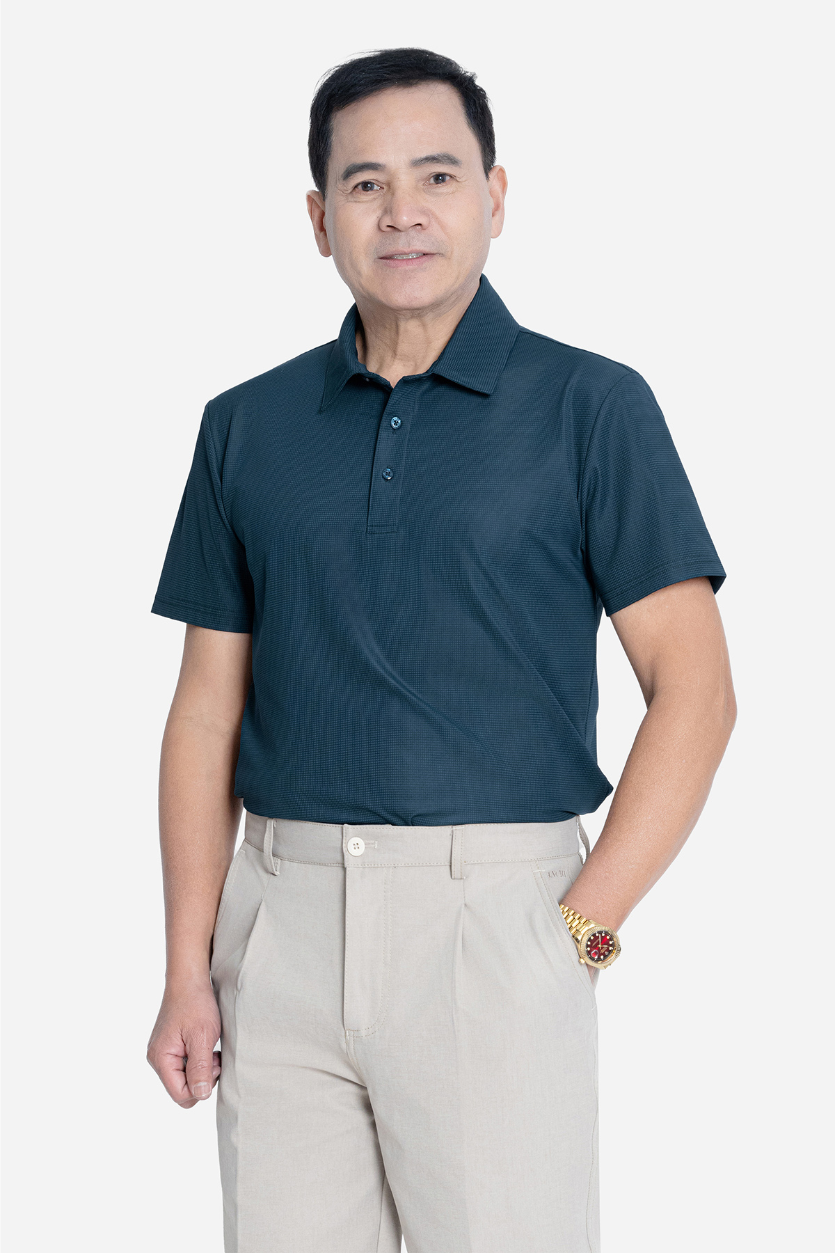 Áo Polo Nam Trung Niên ANCHI Chất Liệu Cotton Phom Suông Vạt Ngang_thumbnail_13