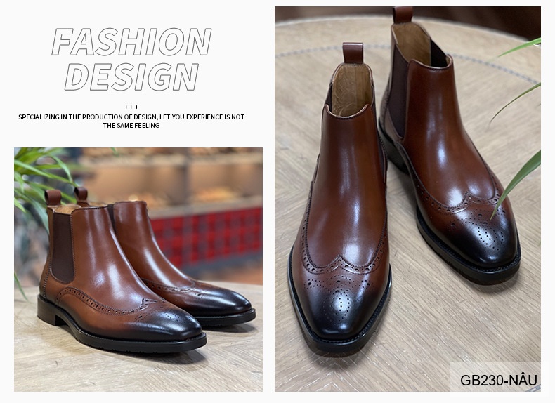 GB230 - Bốt Chelsea Nam Da Bò Phong Cách Anh Quốc Đế Cao 3-5cm_thumbnail_14