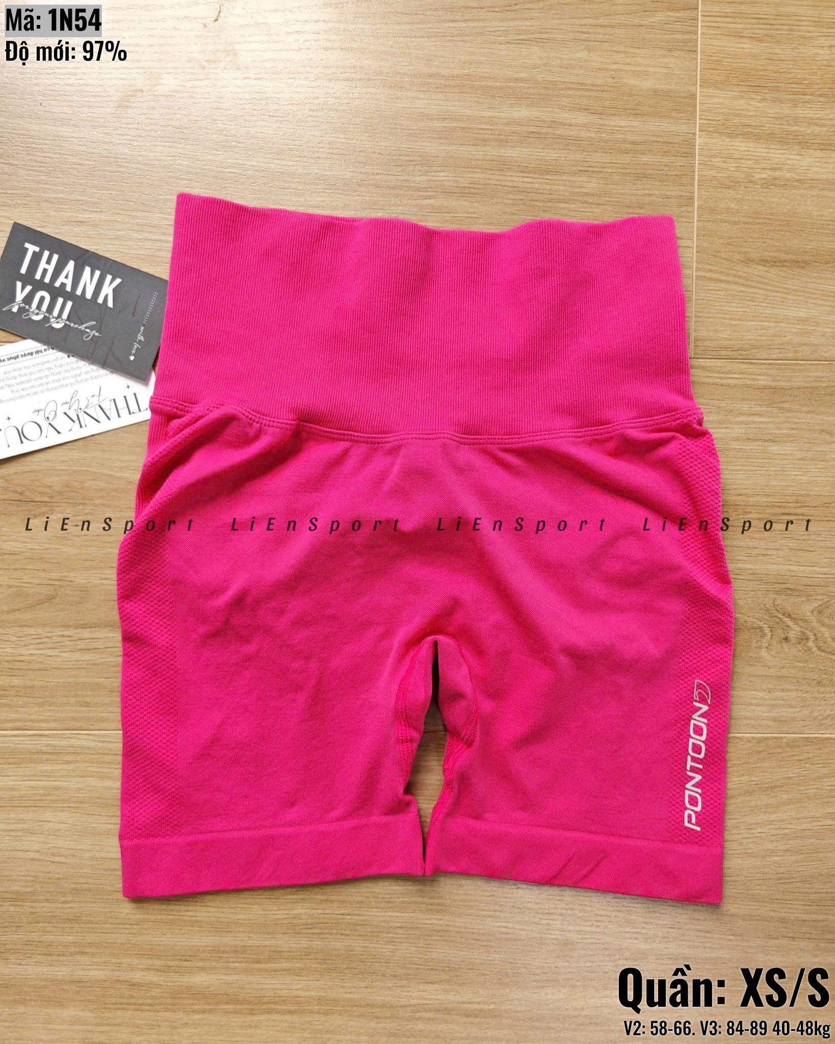 Pontoon Quần short biker thể thao Nữ Size XS S Hồng cánh sen Auth 2nd Co giãn 4 chiều Thấm hút mồ hôi Cạp cao ôm dáng Logo in dọc Ống quần Form ôm sát Phù hợp tập gym yoga chạy bộ Mã:1N54