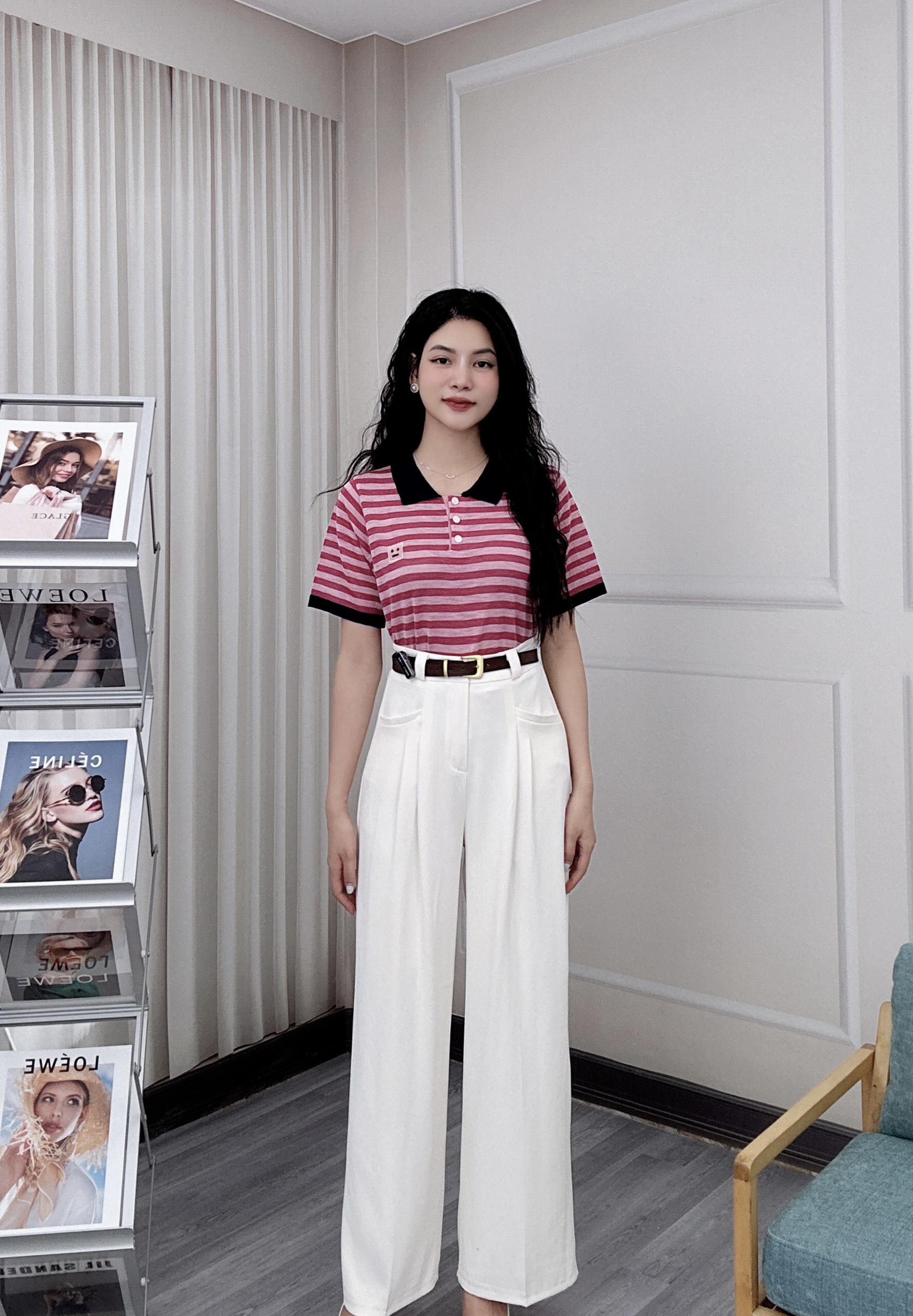 Áo Len Mongtoghi Polo Kẻ Ngang Nhỏ Vải Nhẹ, Bền Màu _thumbnail_2