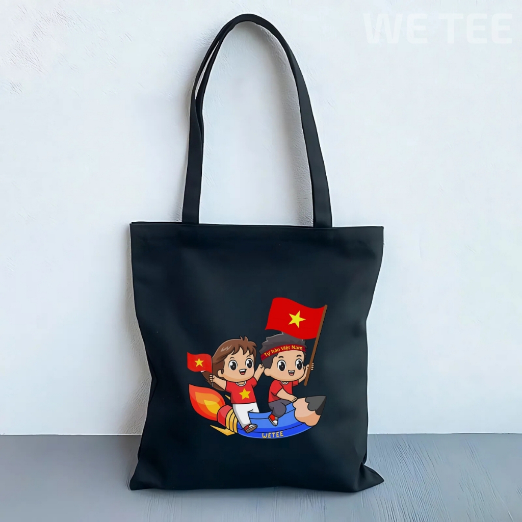 Túi tote vải canvas Tự hào tôi là người Việt Nam có khoá kéo và ngăn phụ, đi học đi chơi - TOTE19_thumbnail_8