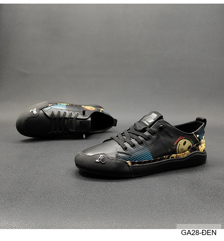 GA28 - Giày Sneaker Nam Da Bò Thiết Kế Smile Độc Đáo, Phong Cách Thường Ngày_thumbnail_17
