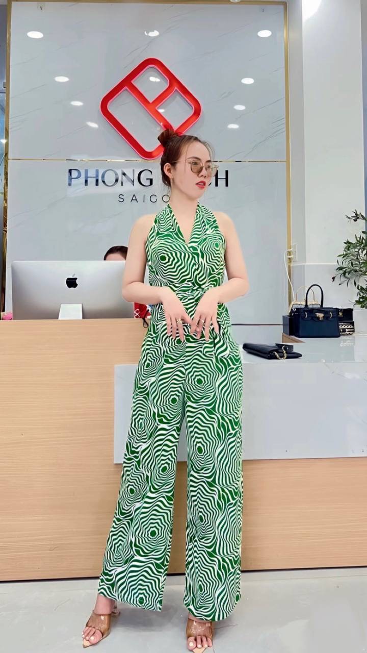 Jumpsuit thiết kế kiểu cổ yếm cột eo cá tính_thumbnail_27