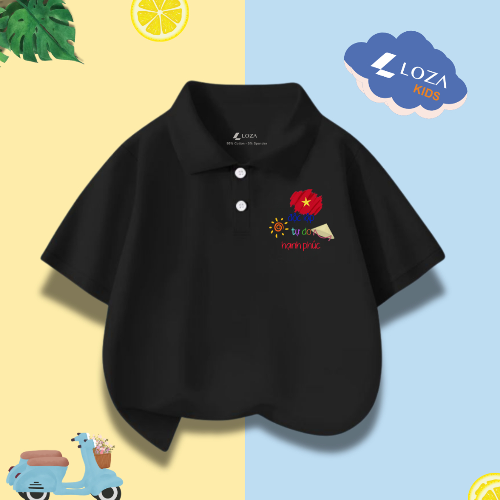 Áo Polo trẻ em  in hình cờ đỏ sao vàng Việt Nam - Loza Kids PL002_thumbnail_8