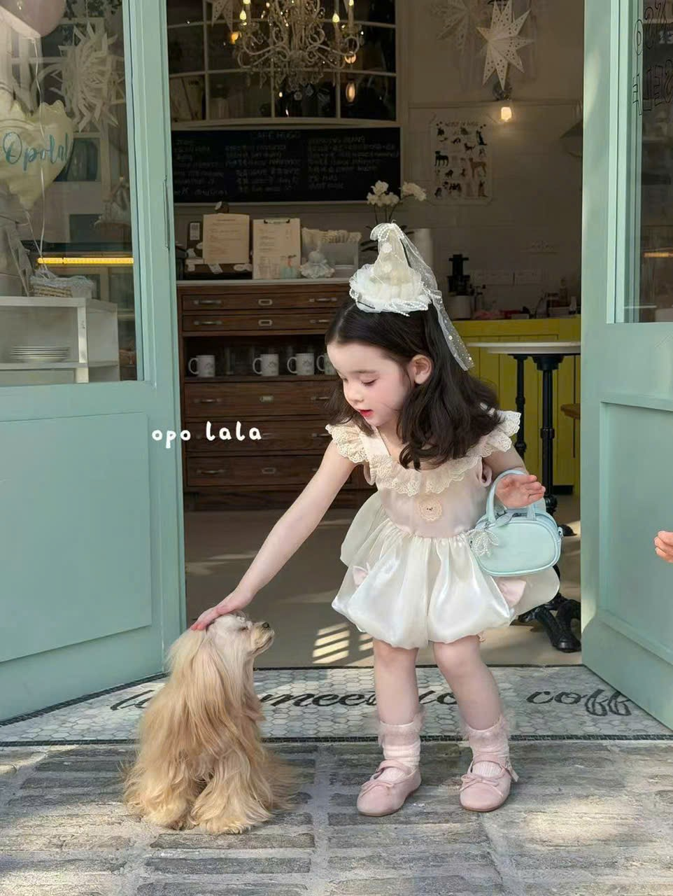 C82 - Set áo 2 dây liền voan bí kèm quần legging hãng Opl (Sz 90-130)_thumbnail_1