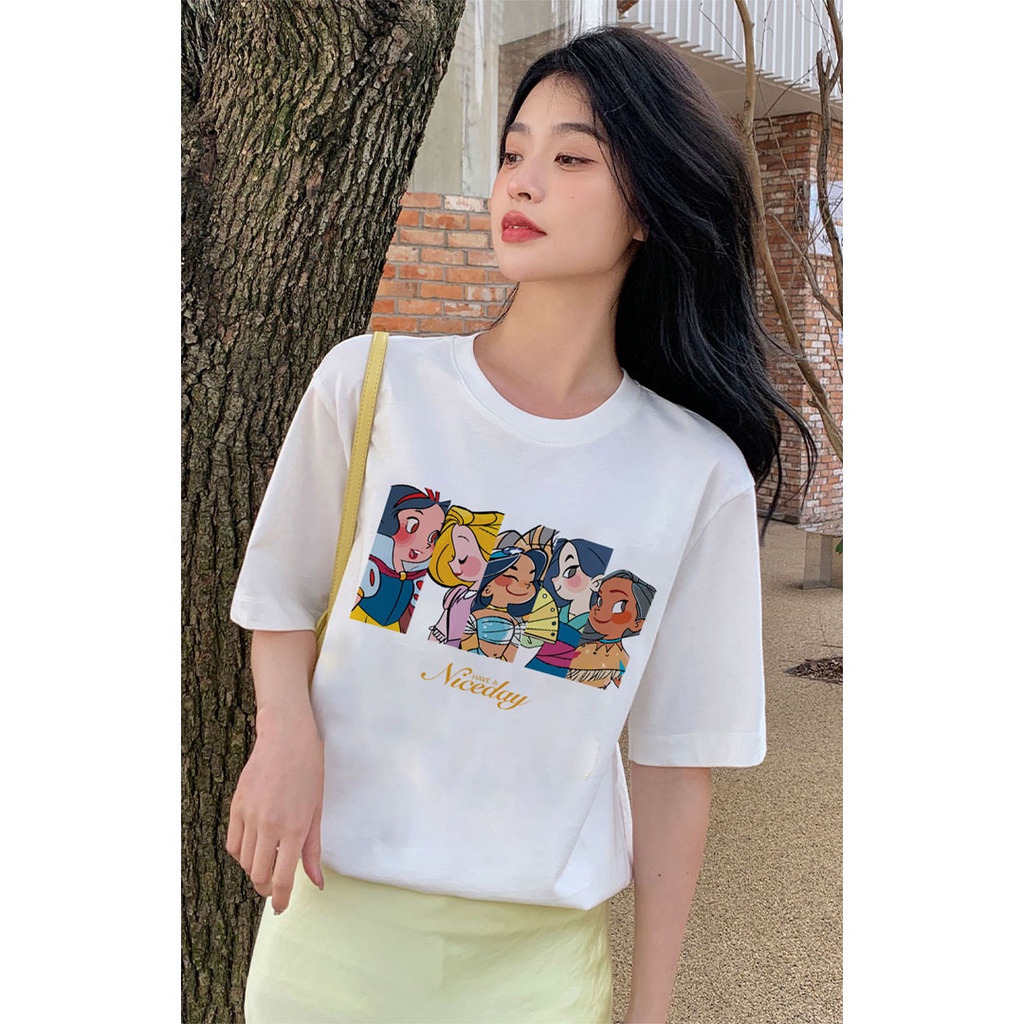 Áo phông nữ form rộng tay lỡ unisex đẹp chất vải cotton hàn quốc AT099 Miucho in hình_thumbnail_2