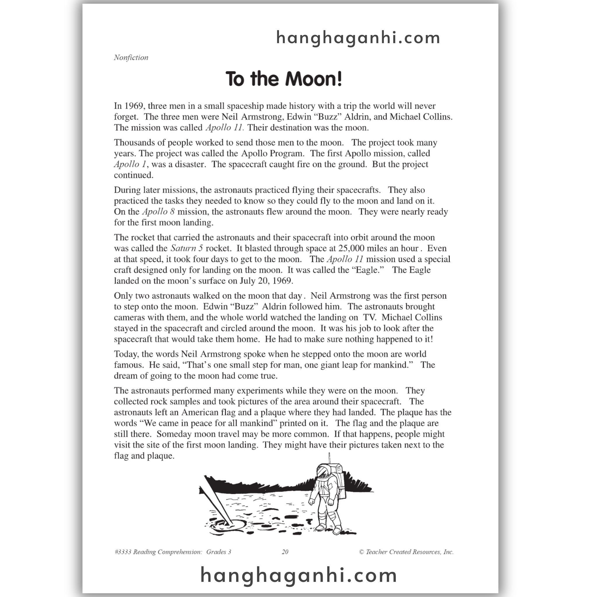 Reading Comprehension Grade 3 Teacher Created Resources, sách đọc hiểu lớp 3_thumbnail_6