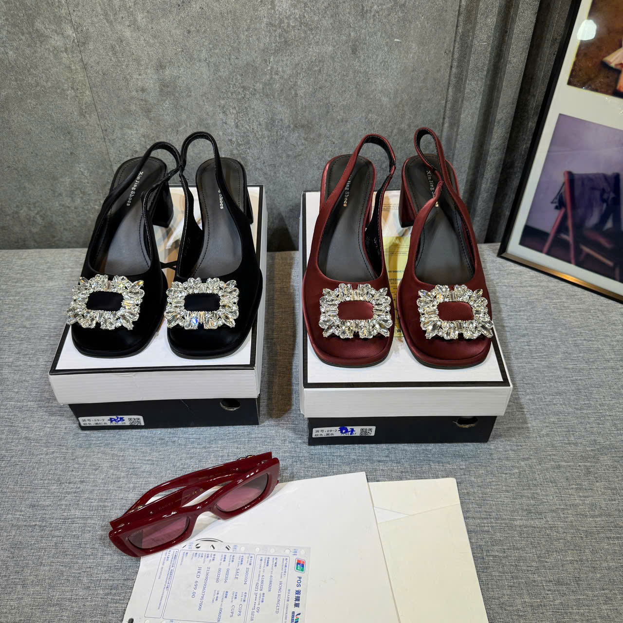 👠🕶️👜🎒….giày Xinjing khoá đá về đen mận _thumbnail_4