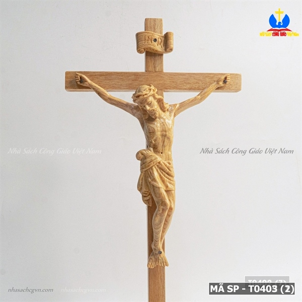 Tượng Chúa chịu nạn 20cm treo gỗ Pơmu_thumbnail_1