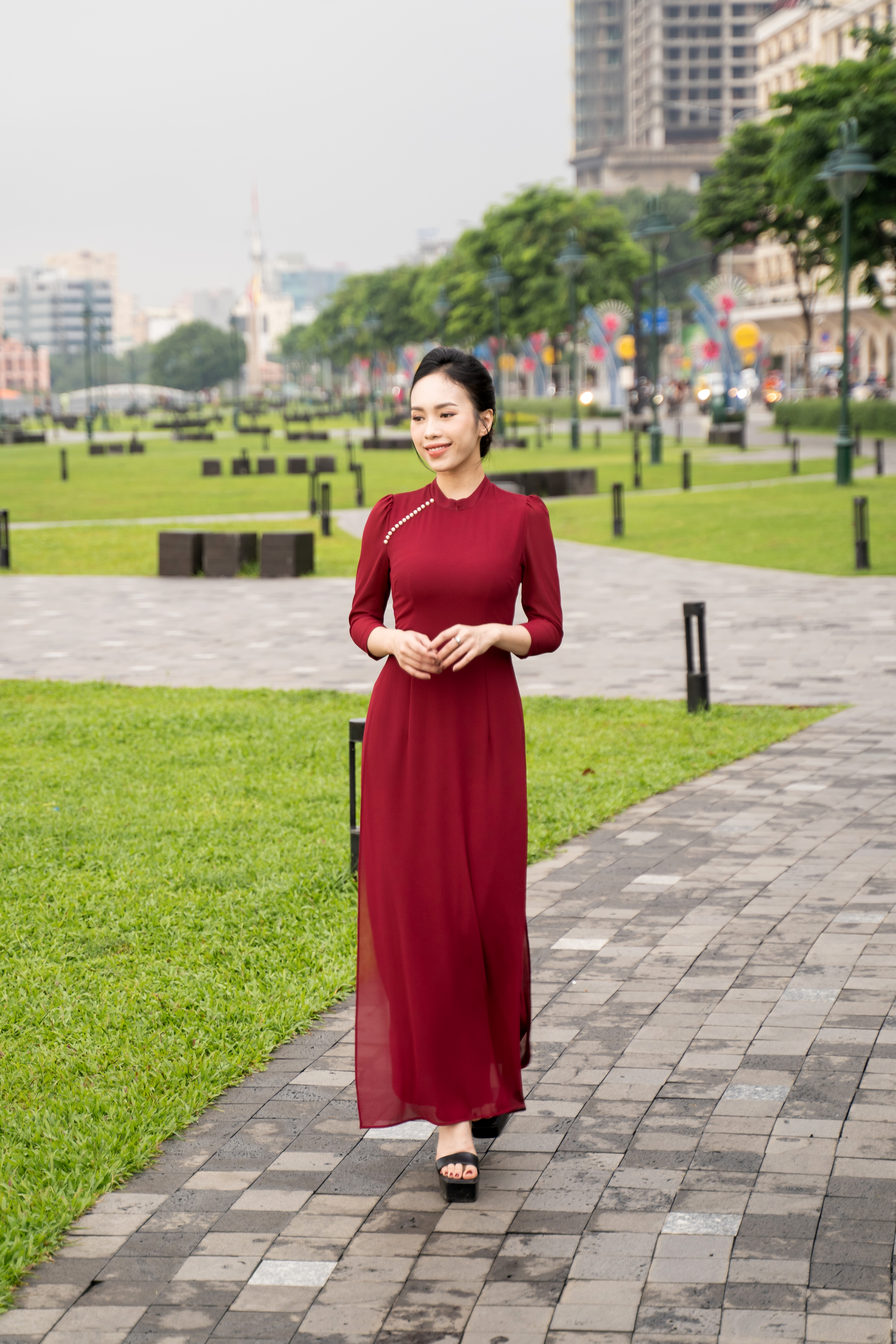 Đầm giả áo dài - Y1367 - Thương hiệu Zonbig_thumbnail_17