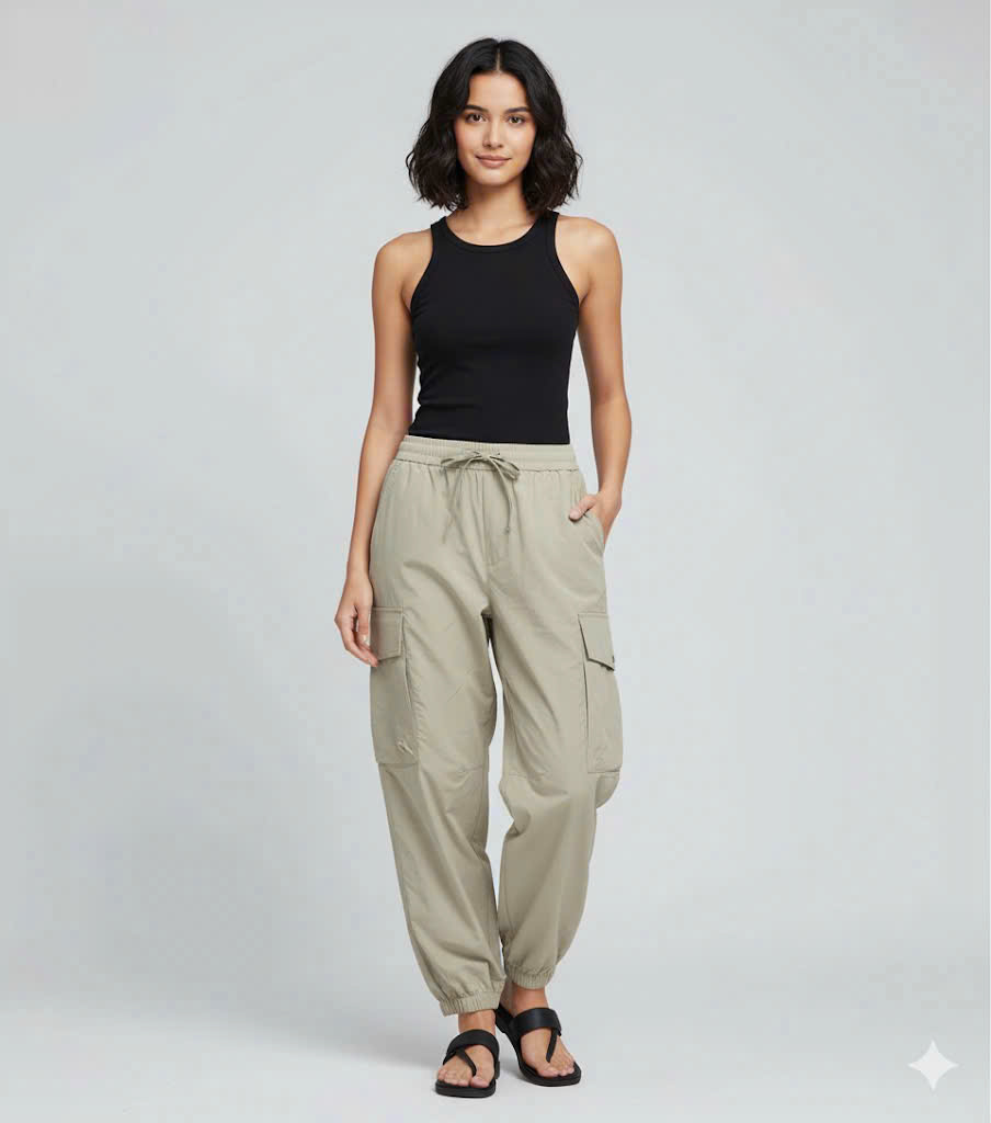 Quần dù lưng thun nữ ( ĐEN )_thumbnail_5