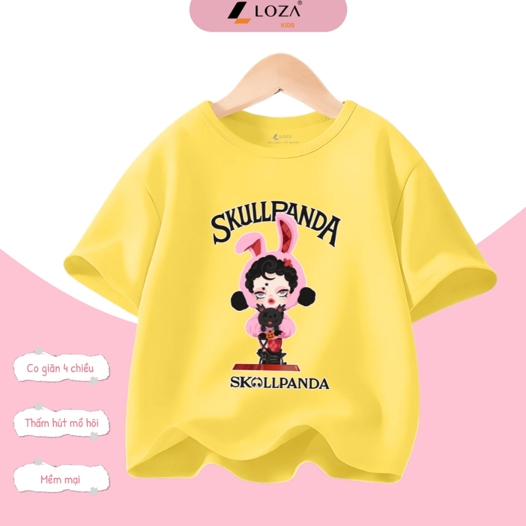 Áo thun bé gái in hình BST SKULLPANDA Hot trend - Loza Kids AT006_thumbnail_14