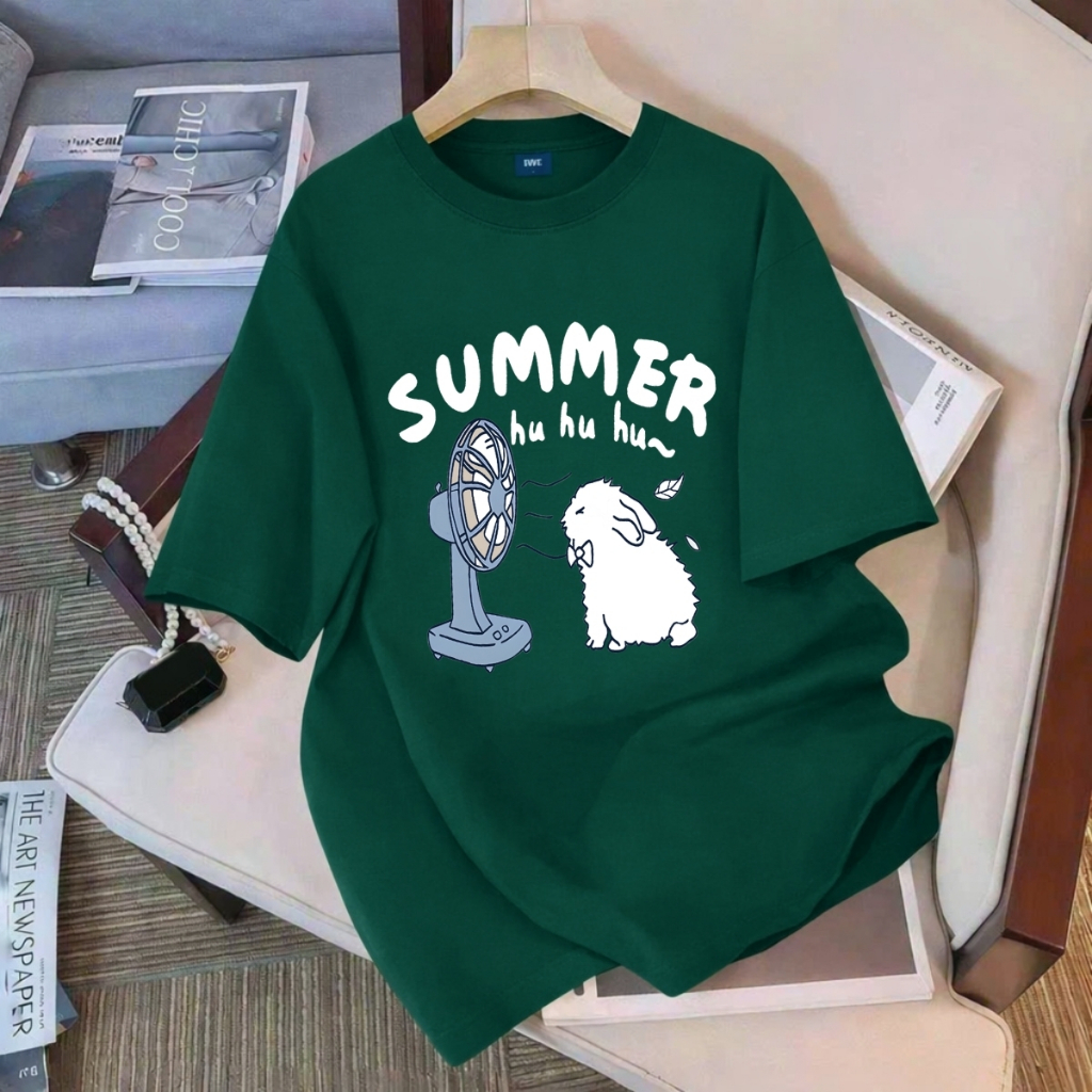 Áo thun unisex UX30-1138 SUMMER hu hu hu hình thỏ dáng oversized local brand WETEE_thumbnail_2