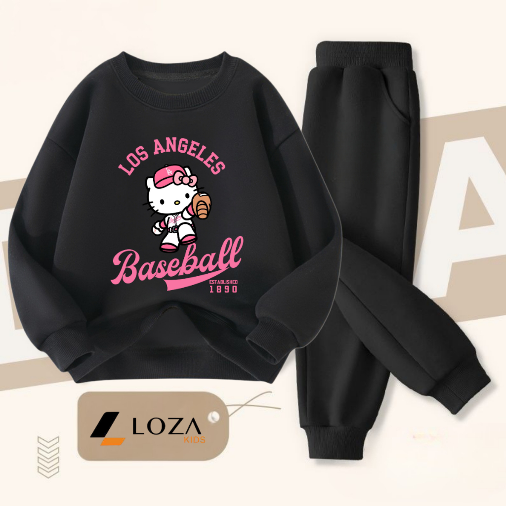 Bộ nỉ bé gái in hình Hello Kitty - Loza BI534_thumbnail_1