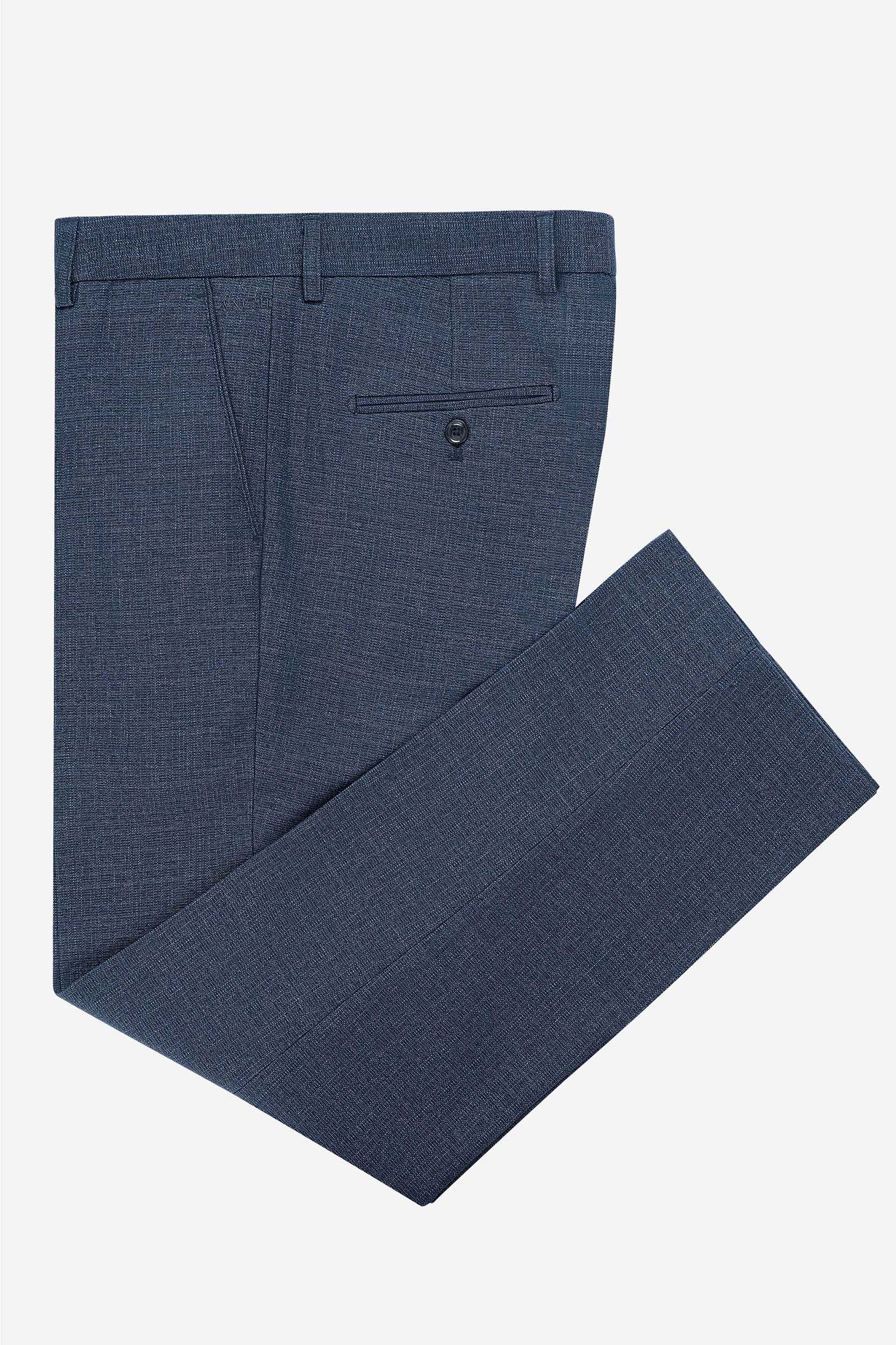 Quần Âu 0 Li Nam Trung Niên ANCHI Chất Liệu Cafe Phom Suông Ống Rộng Màu Xanh Ghi