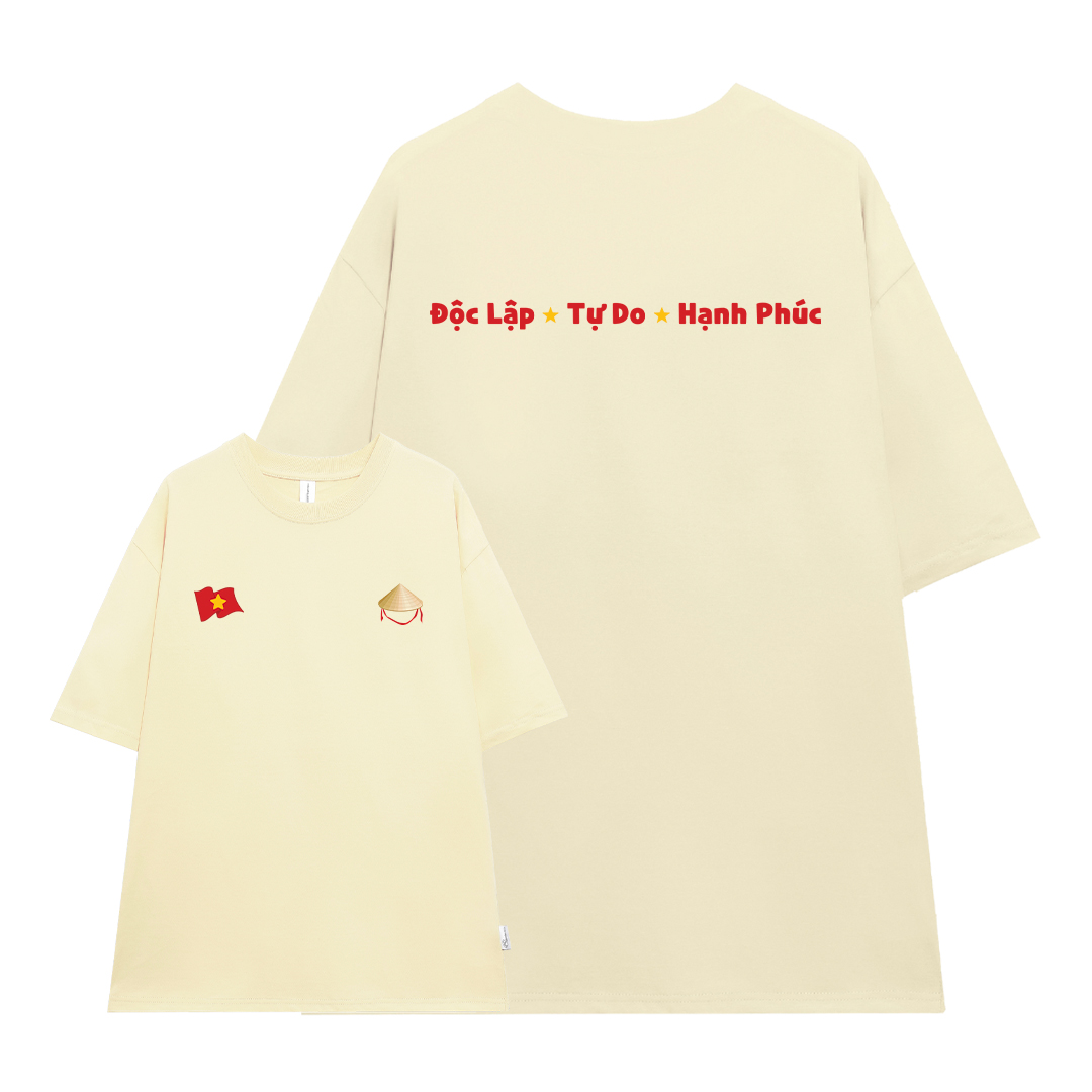 Áo thun Việt Nam tôi yêu form rộng 2212 Miucho cổ tròn vải cotton 4c 220gsm thoáng mát in mix_thumbnail_0