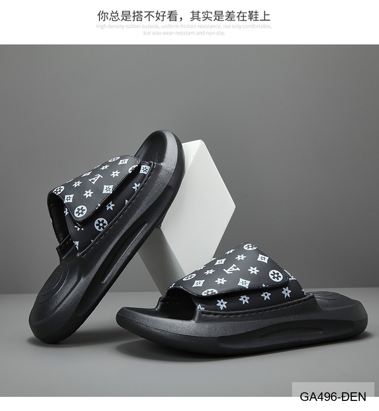 GA496 - Dép xỏ ngón nam thời trang đế dày họa tiết logo, màu trắng đen_thumbnail_17