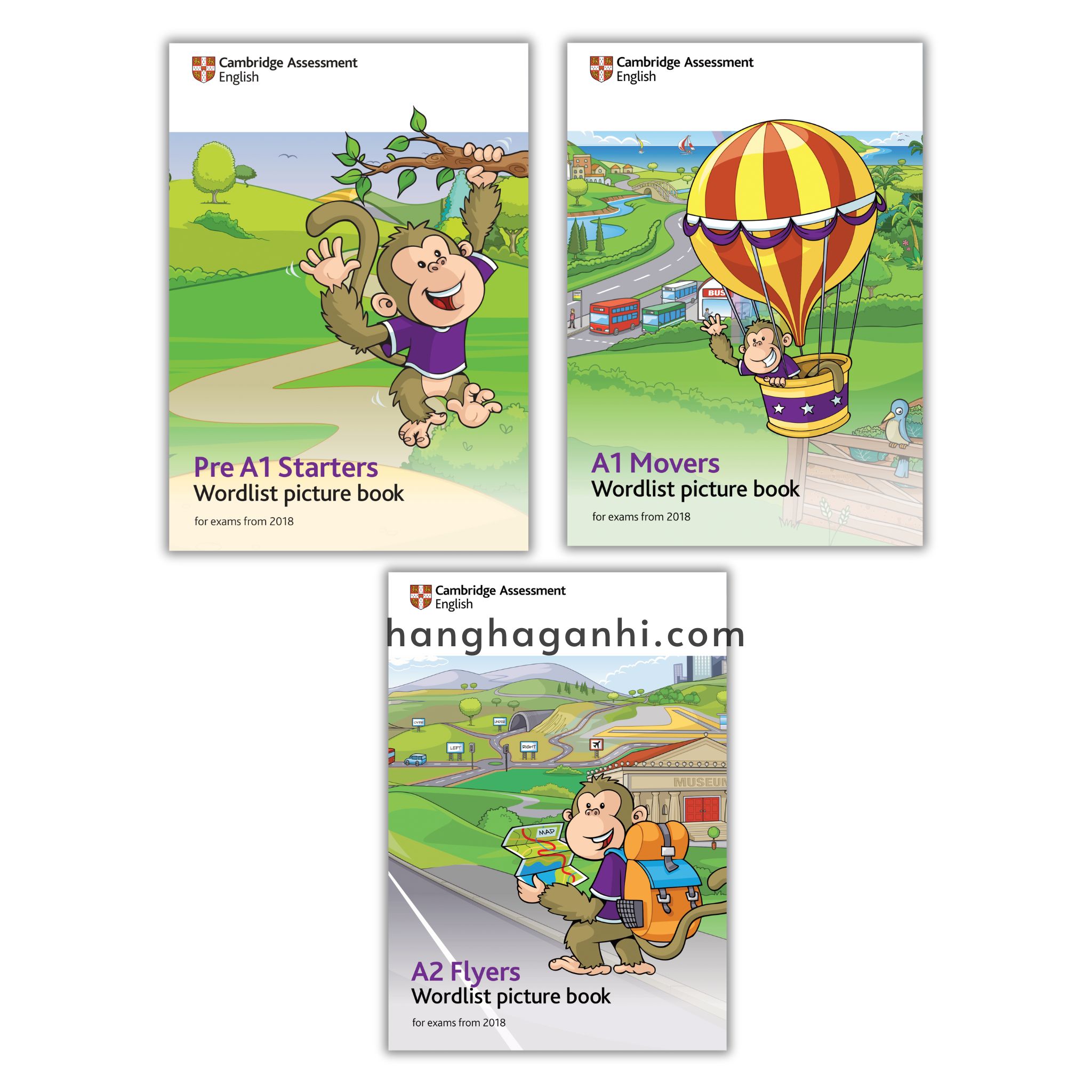 Sách Từ Vựng và Luyện Đọc Bằng Tranh Cambridge Wordlist Picture Book Starters Movers Flyers – Bộ 3 cuốn