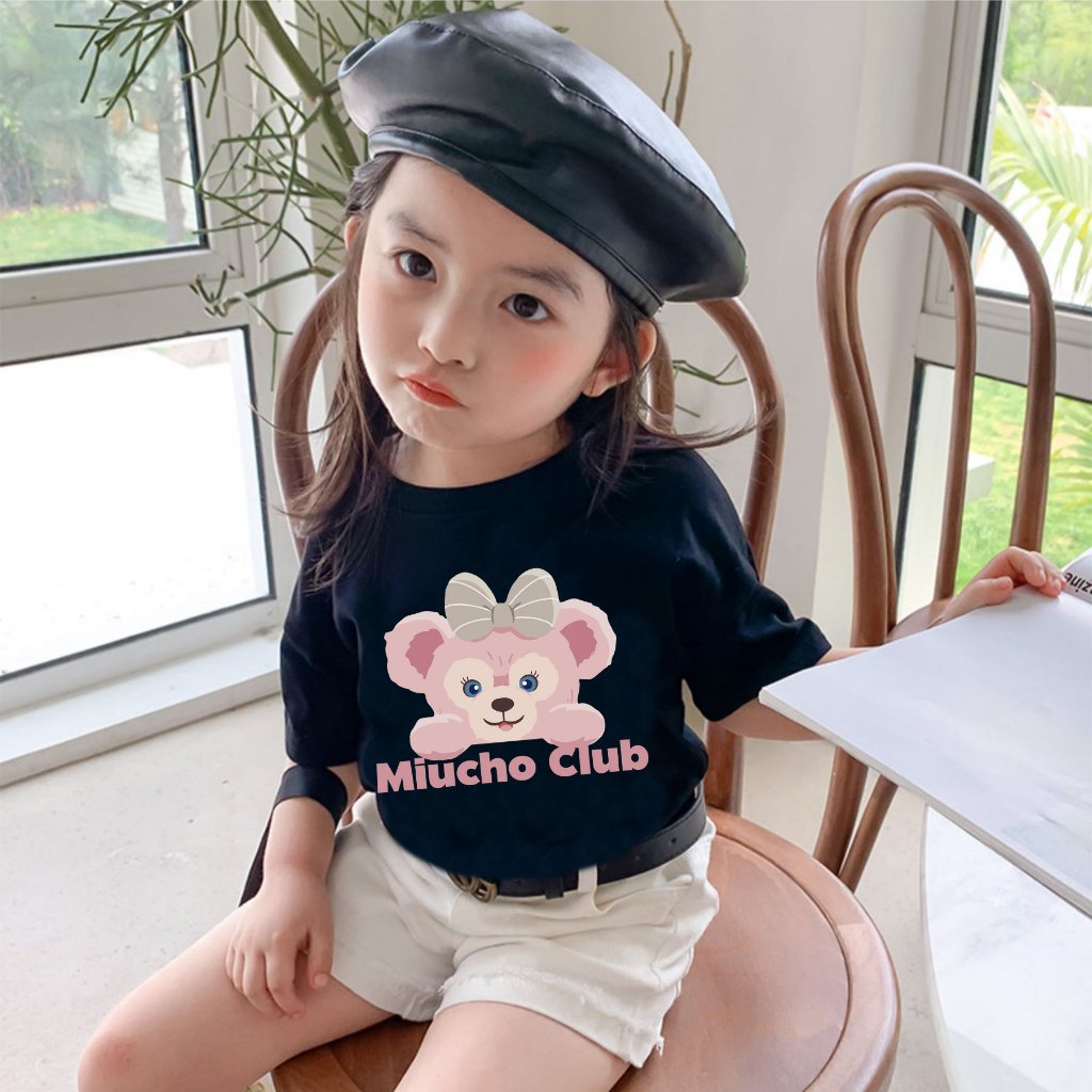 Áo thun cho bé gái cute form rộng AED1109 Miucho Kid tay ngắn cổ tròn style hàn quốc in mix_thumbnail_6