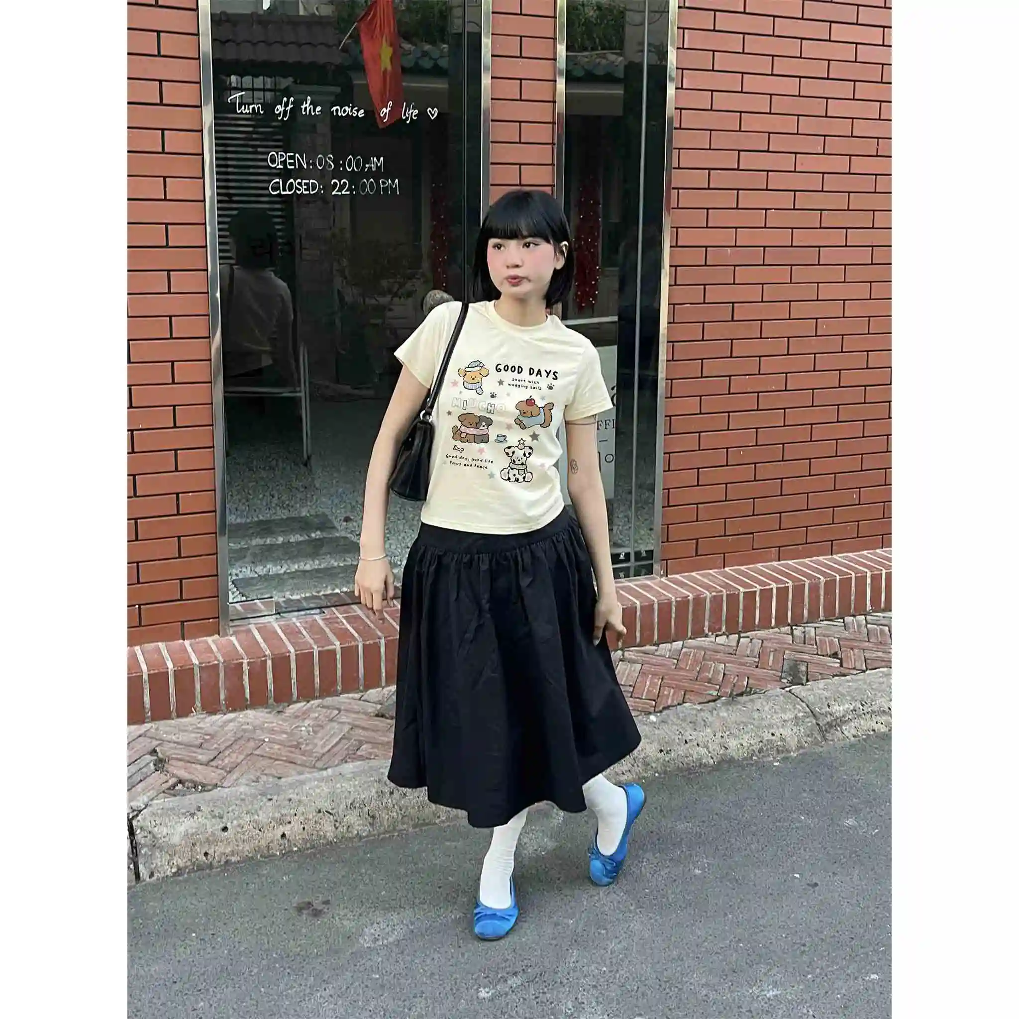 Áo baby tee nữ Miucho vải cotton 2 chiều dày dặn thoáng mát Good Days in mix nhiều màu 2739_thumbnail_6