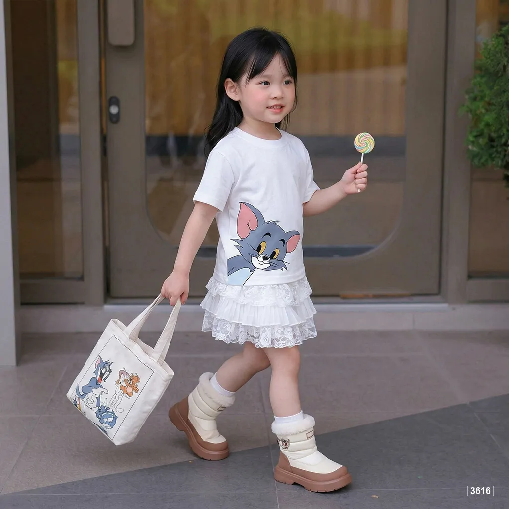 Áo thun bé trai bé gái hoạt hình Mèo Tôm Kado 3616_thumbnail_2