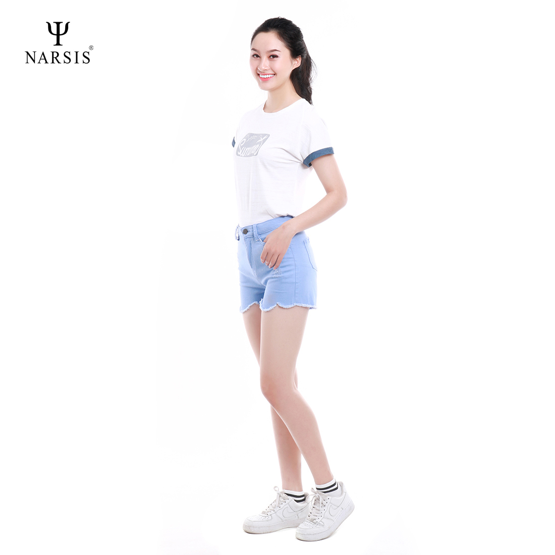 QUẦN SHORT NỮ T7015 NARSIS VẢI KAKI BỀN, THOẢI MÁI, THỜI TRANG, PHONG CÁCH, THỜI TRANG, PHONG CÁCH_thumbnail_1