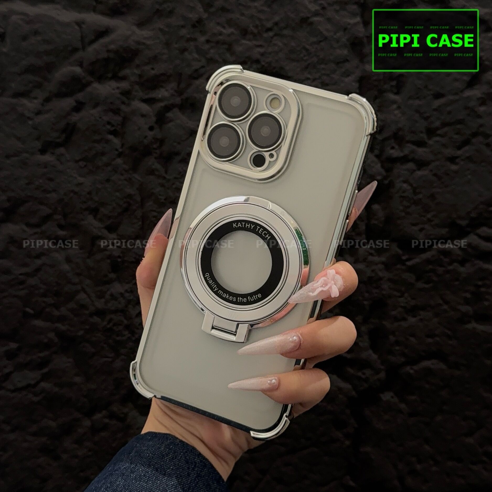 Ốp Lưng iPhone 14 Pro - Ven - Bạc