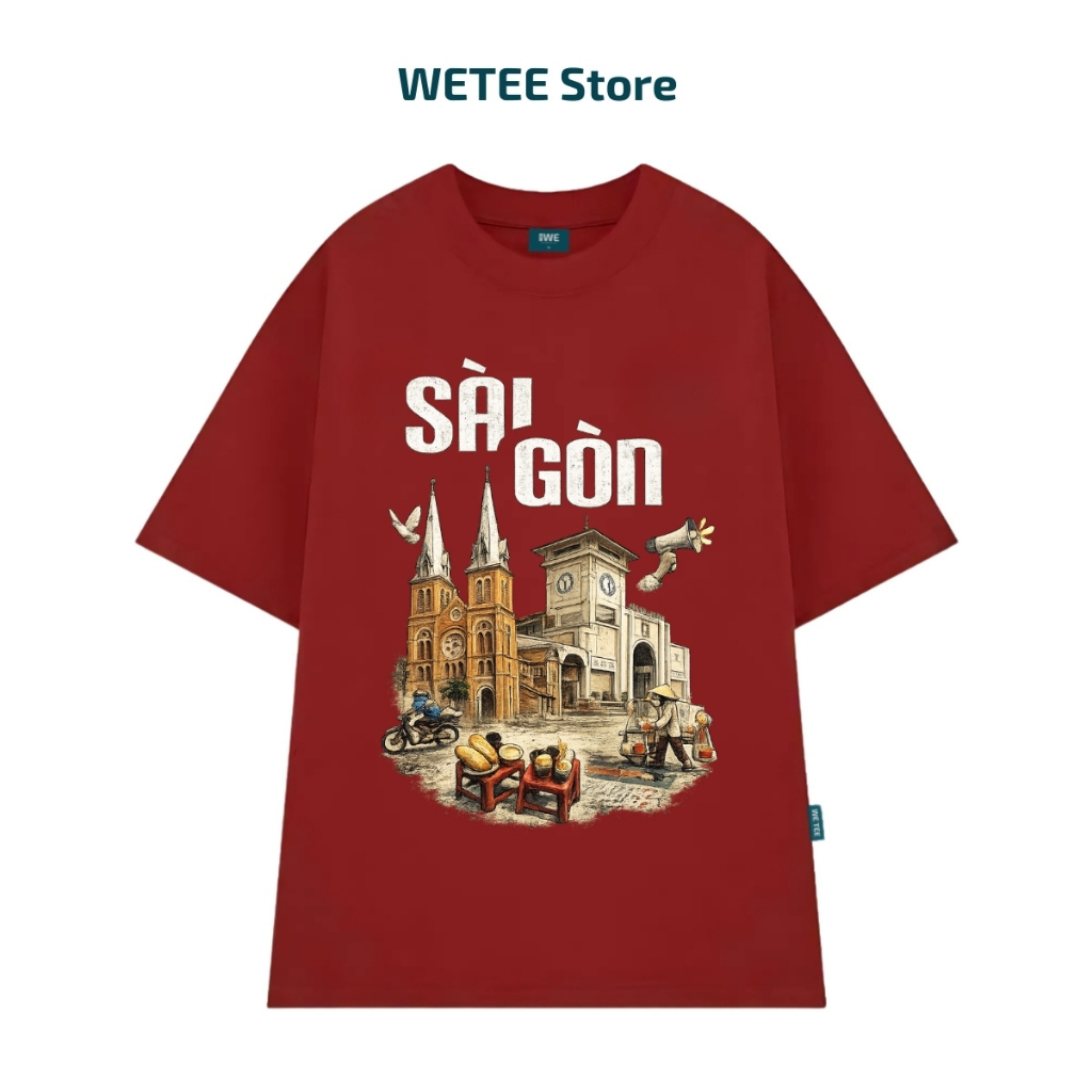 Áo thun unisex UX30-1181 địa điểm nổi tiếng SÀI GÒN dáng oversized local brand WETEE_thumbnail_7