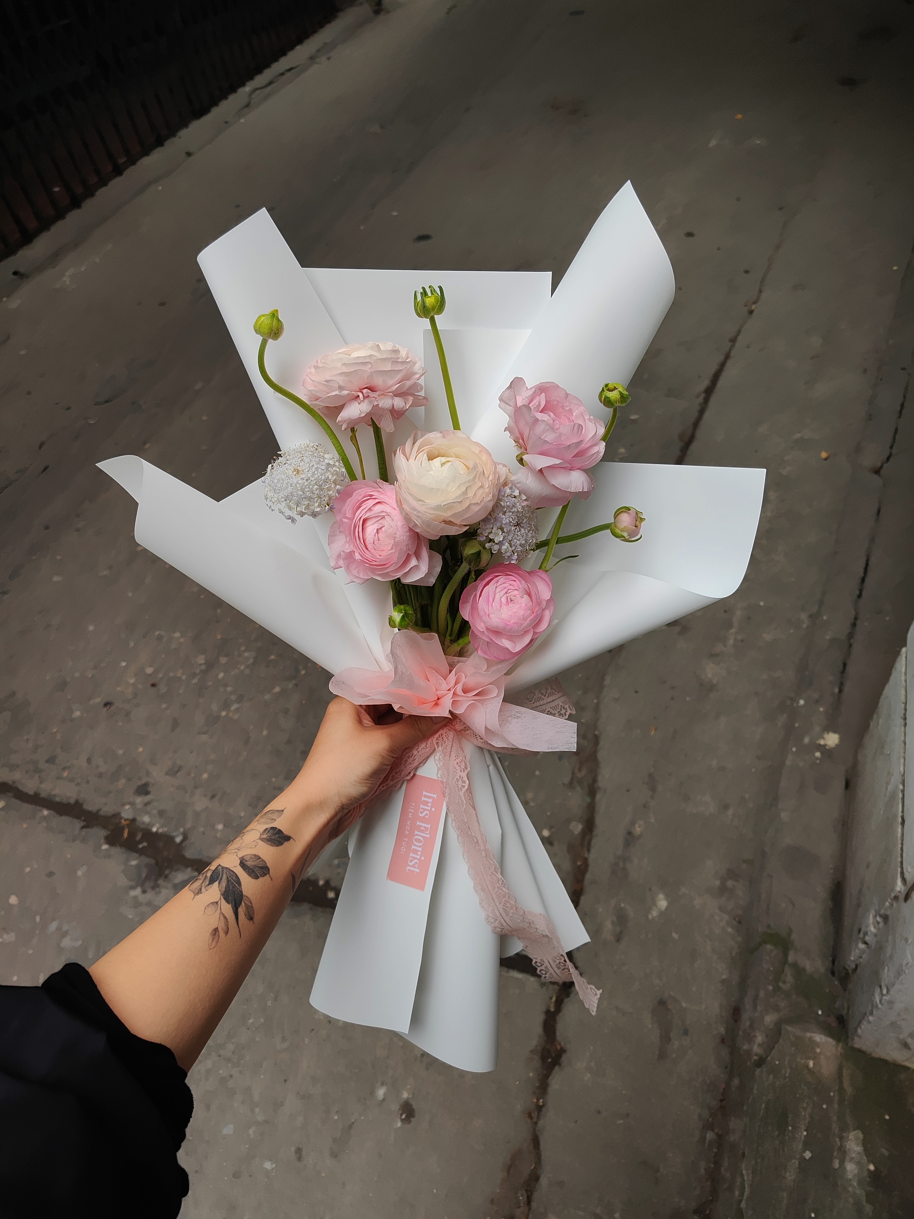 Bó mao lương hồng mix thùy châu size S