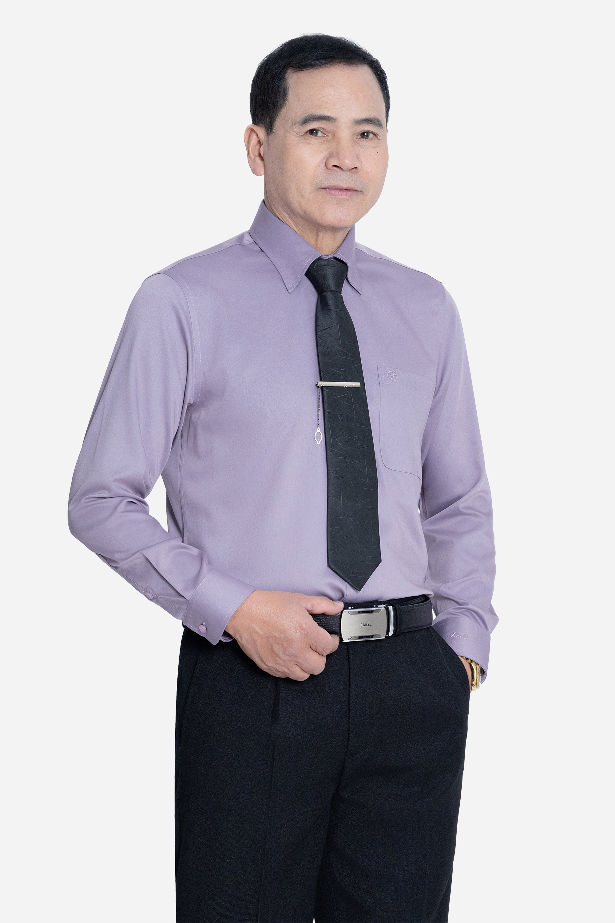 Sơ Mi Trơn Dài Tay Nam Trung Niên ANCHI Chất Liệu Sợi Sồi Cao Cấp Màu Trắng_thumbnail_17