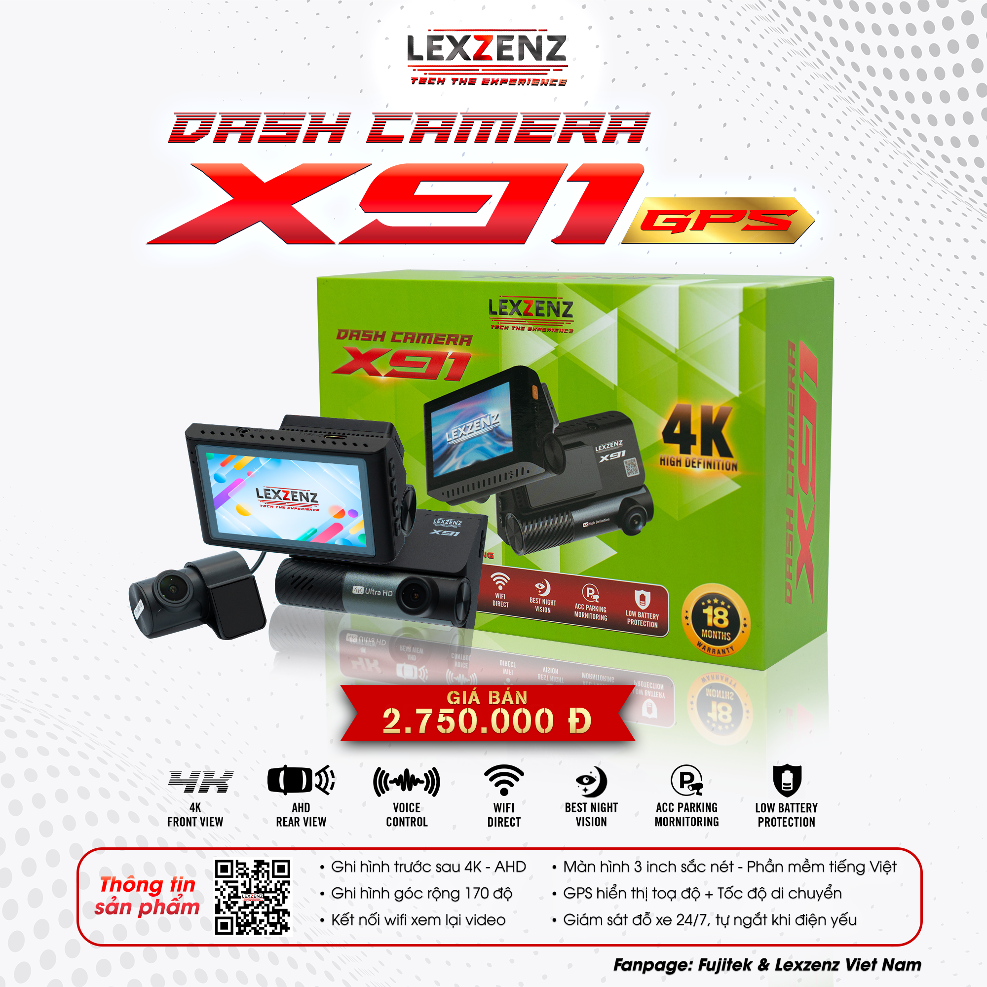 Camera hành trình Lexzenz X91 GPS