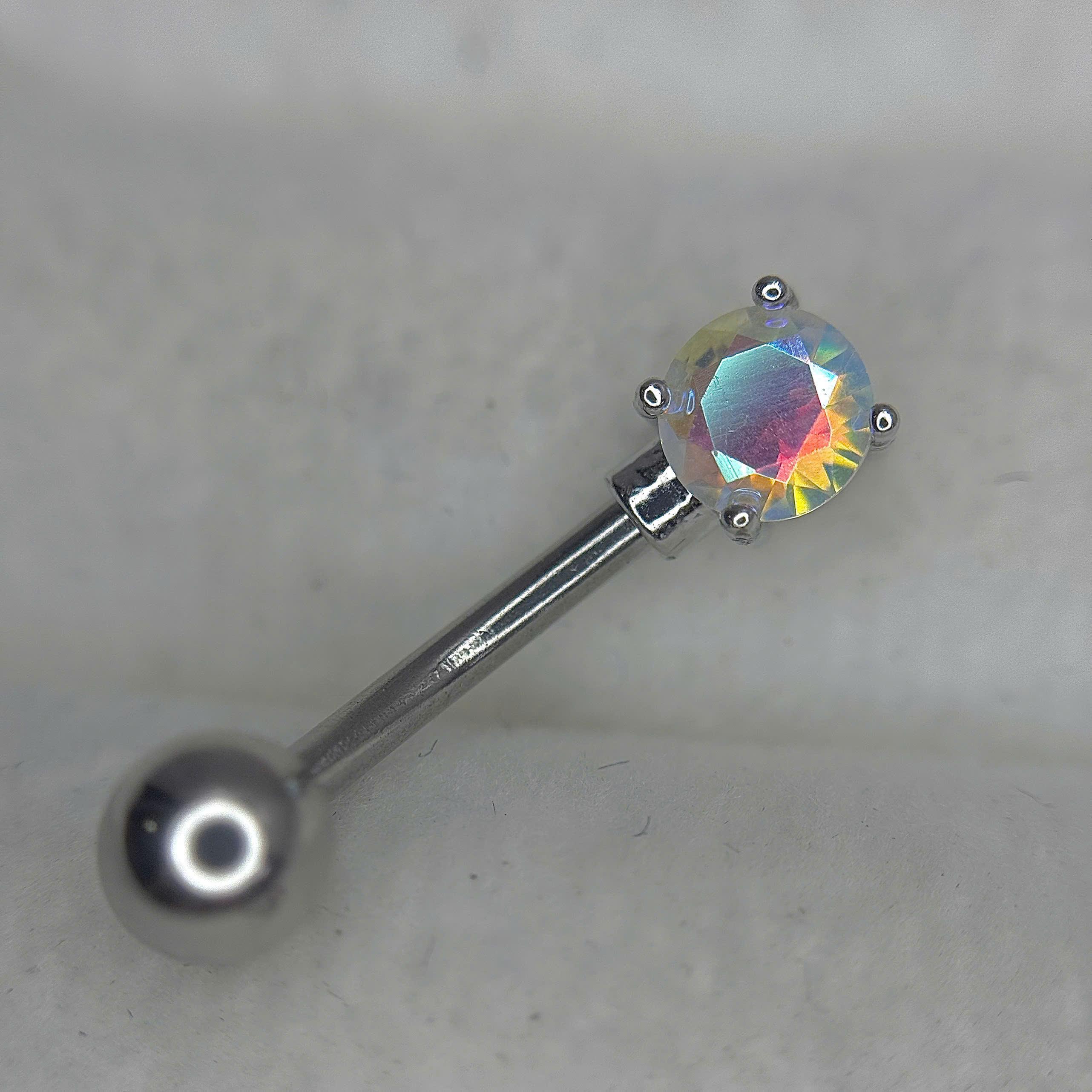 rốn charm nhỏ kim cương 7 màu