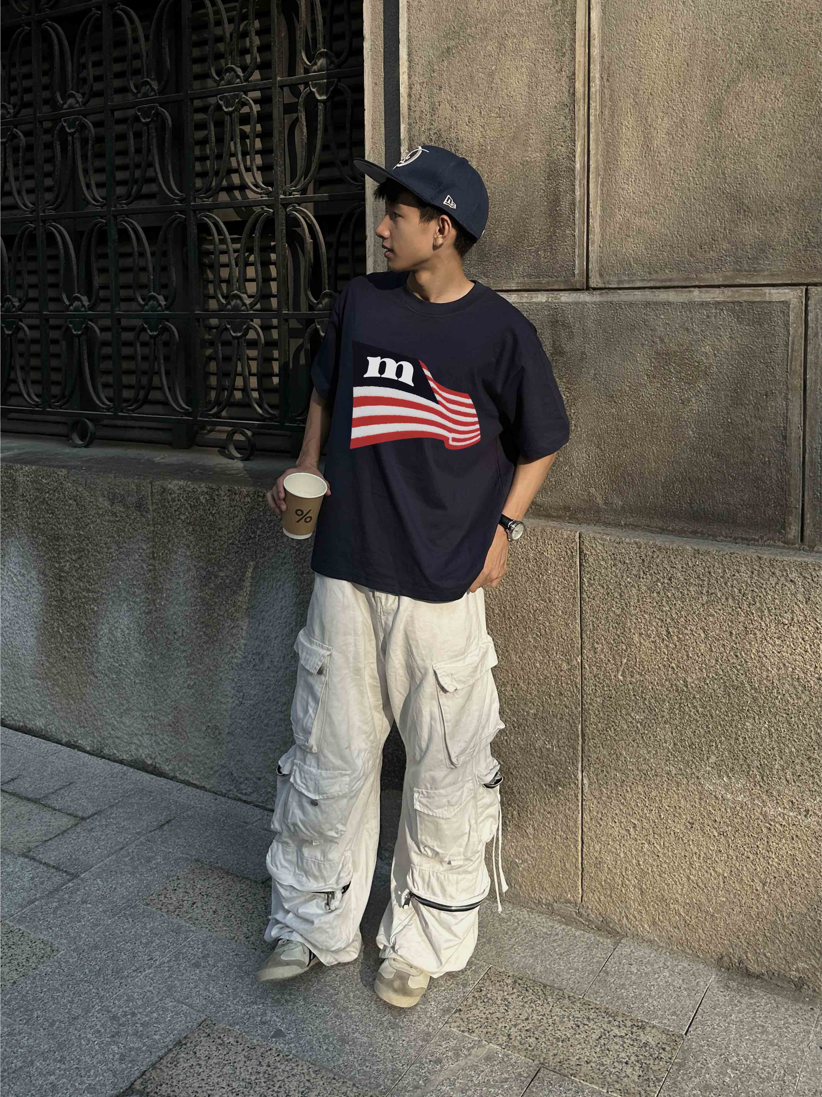 Áo thun nam form boxy AXD2415 Miucho Club vải cotton 2 chiều thoáng mát cổ tròn in mix_thumbnail_3