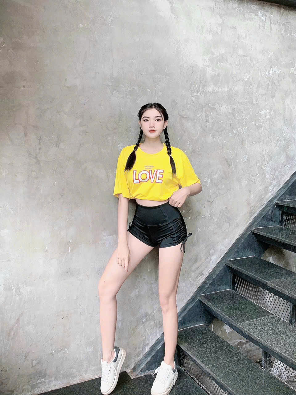Áo Tank Thể Thao Love Dáng Croptop Dây Rút_thumbnail_6