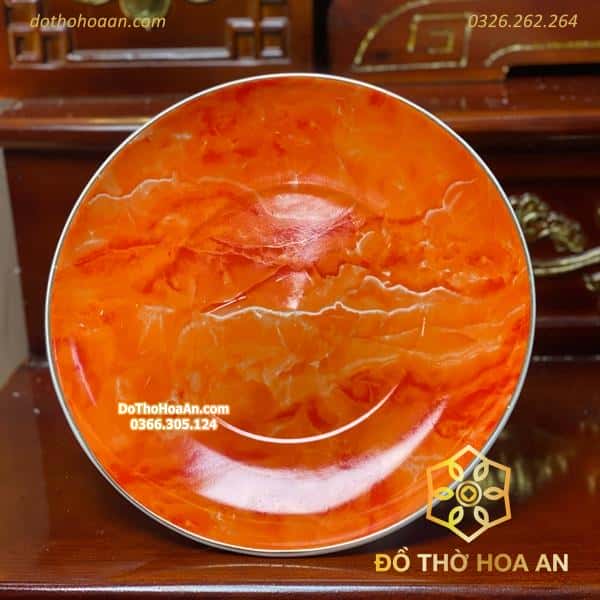 Mâm Bồng Thờ Sứ Vân Đá Đỏ1