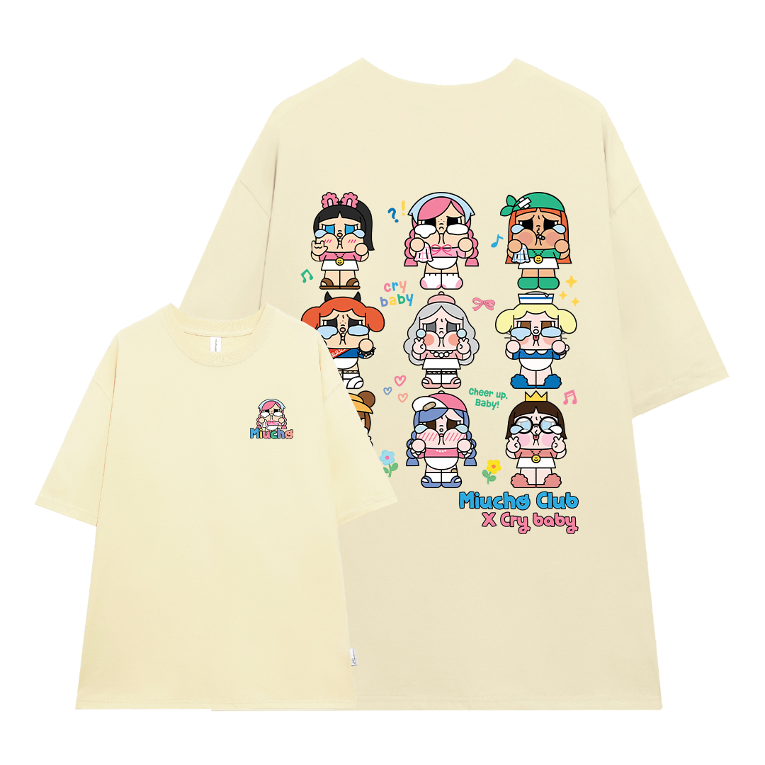 Áo thun CRY BABY nhiều màu ATD1334 Miucho form rộng vải cotton in mix_thumbnail_11