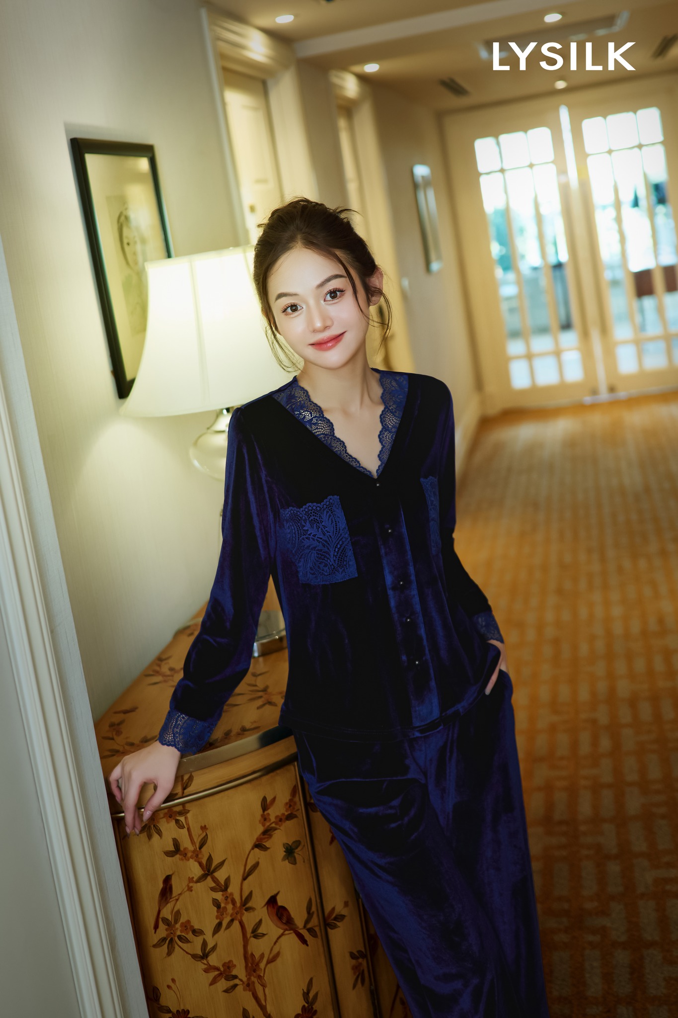 Bộ nhung áo dài, quần dài BN448_thumbnail_5