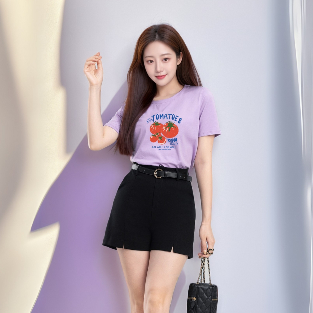 [Form Vừa] Áo phông nữ LOZA nhiều màu BST Hoa quả Summer 2025 chất liệu thun cotton 4 chiều mát mẻ - Mã VT8333_thumbnail_6