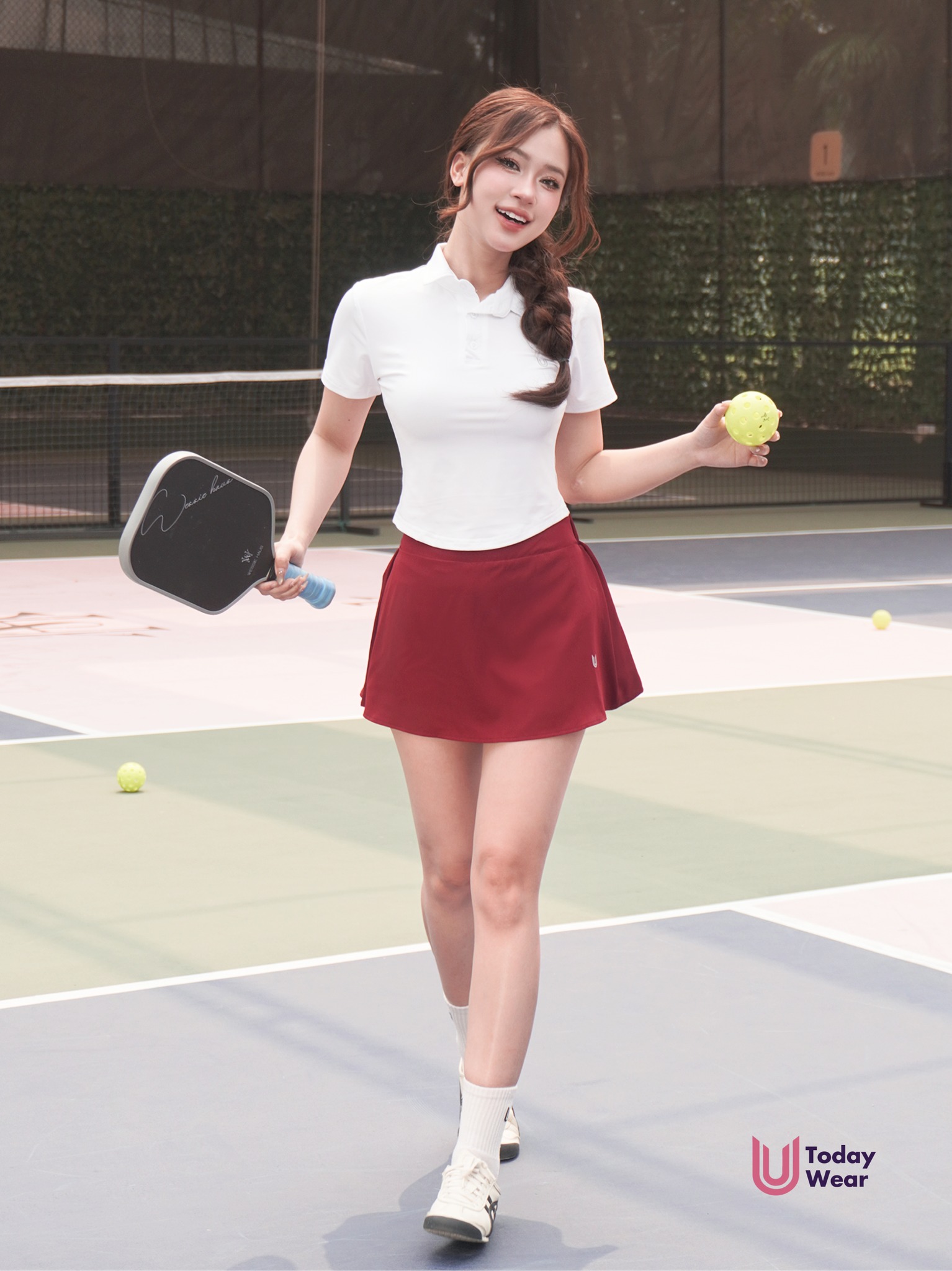 Áo Aimee Trắng mix chân váy Lina Đỏ_thumbnail_1