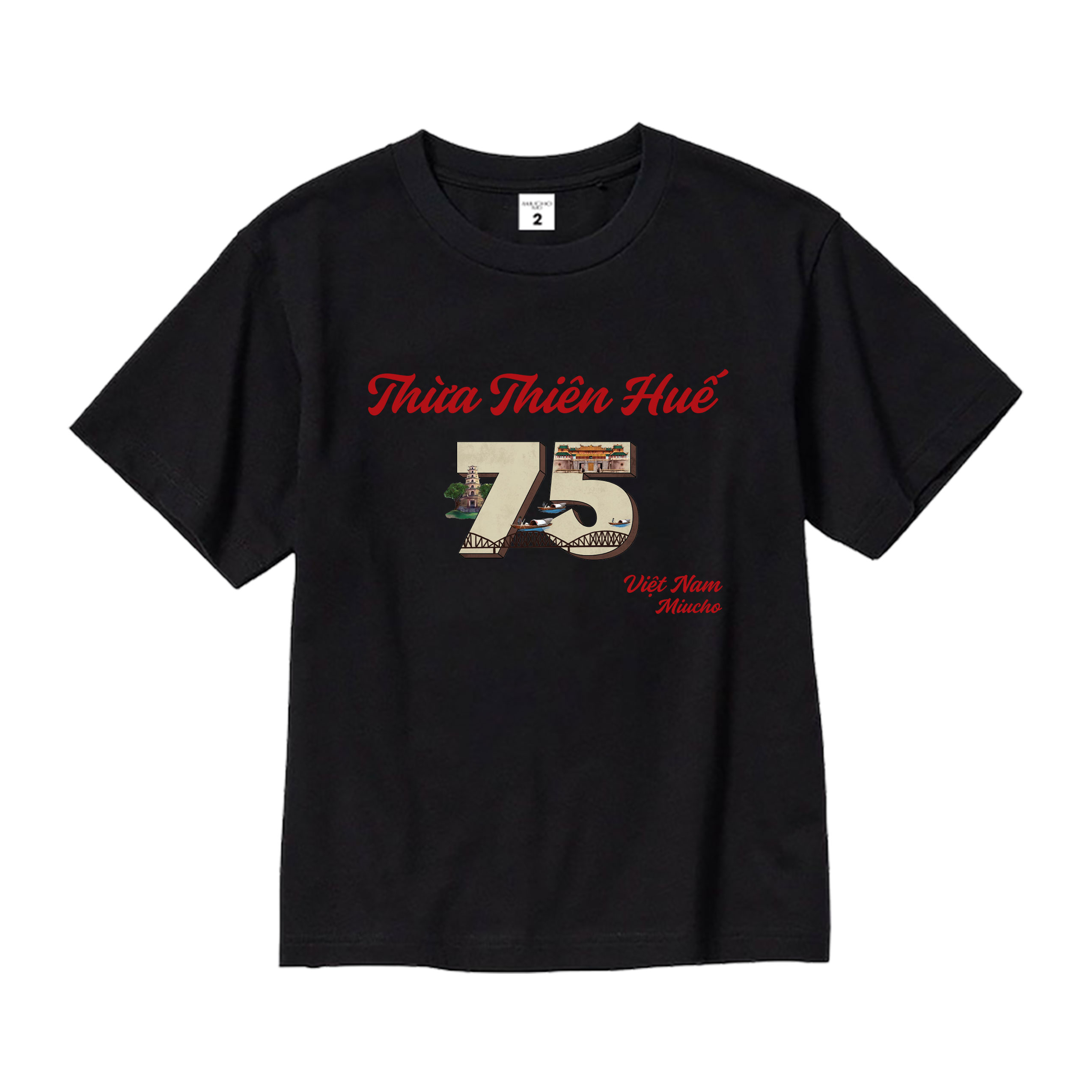 Áo thun du lịch Huế cho bé form rộng thoáng mát AED1307 Miucho Kid in mix_thumbnail_0
