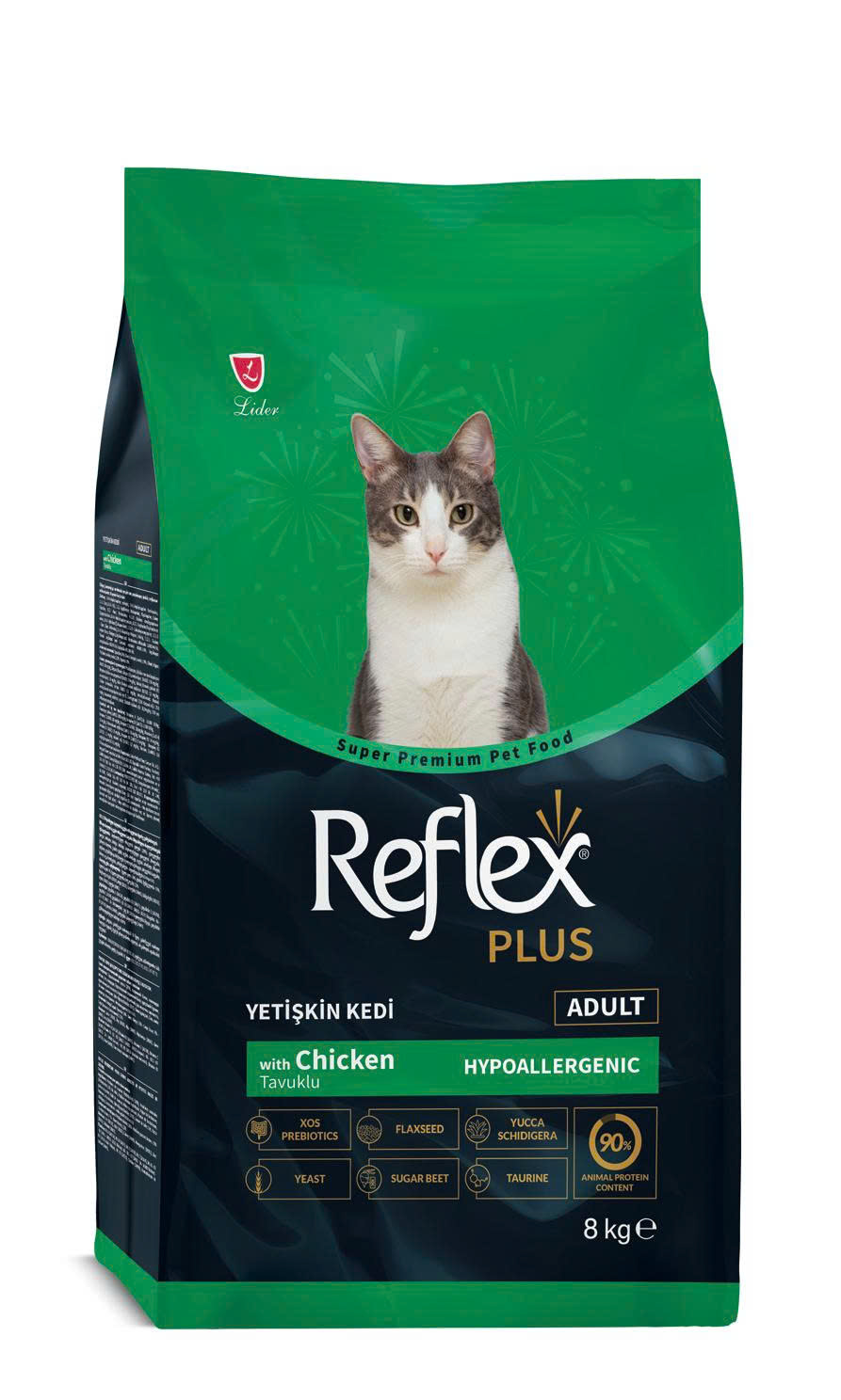 Thức ăn hạt cho mèo trưởng thành Reflex Plus Adult vị Gà hỗ trợ tiêu hóa - Túi 8kg_thumbnail_0