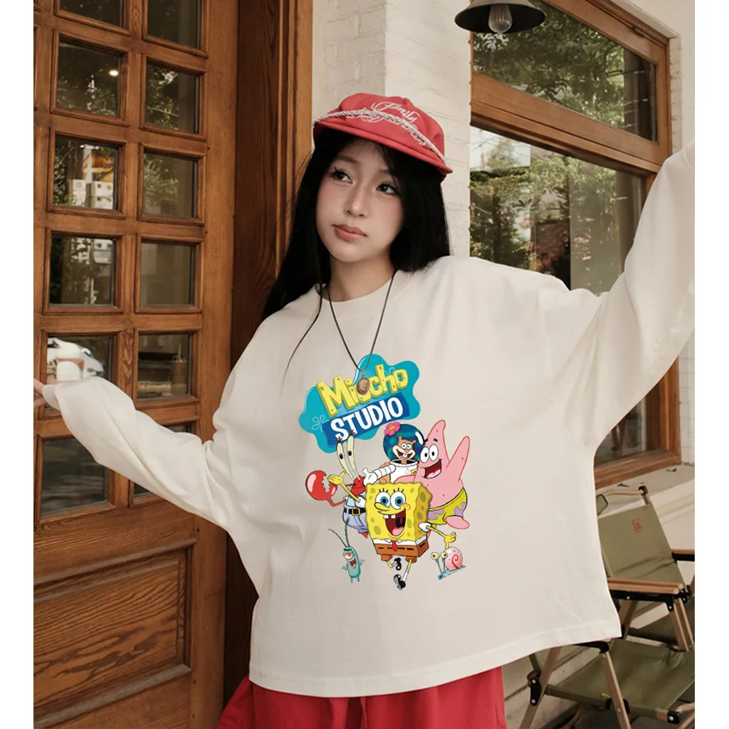 Áo thun nữ boxy tay dài hoạt hình Miucho 3315_thumbnail_3