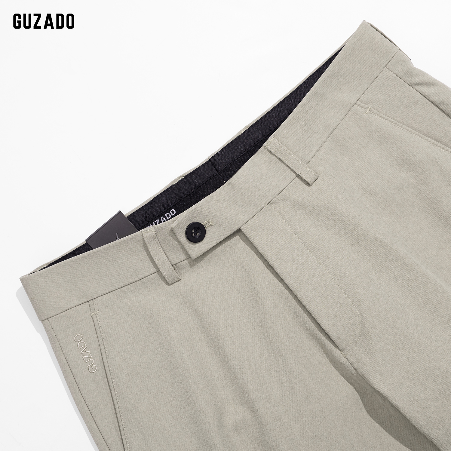 Quần Tây Nam Kaki GUZADO, Cạp Cao Dáng Đứng GTR01S