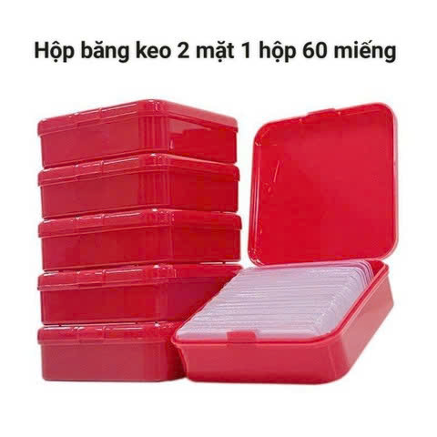 Hộp Băng Dính Hai Mặt 60 Miếng